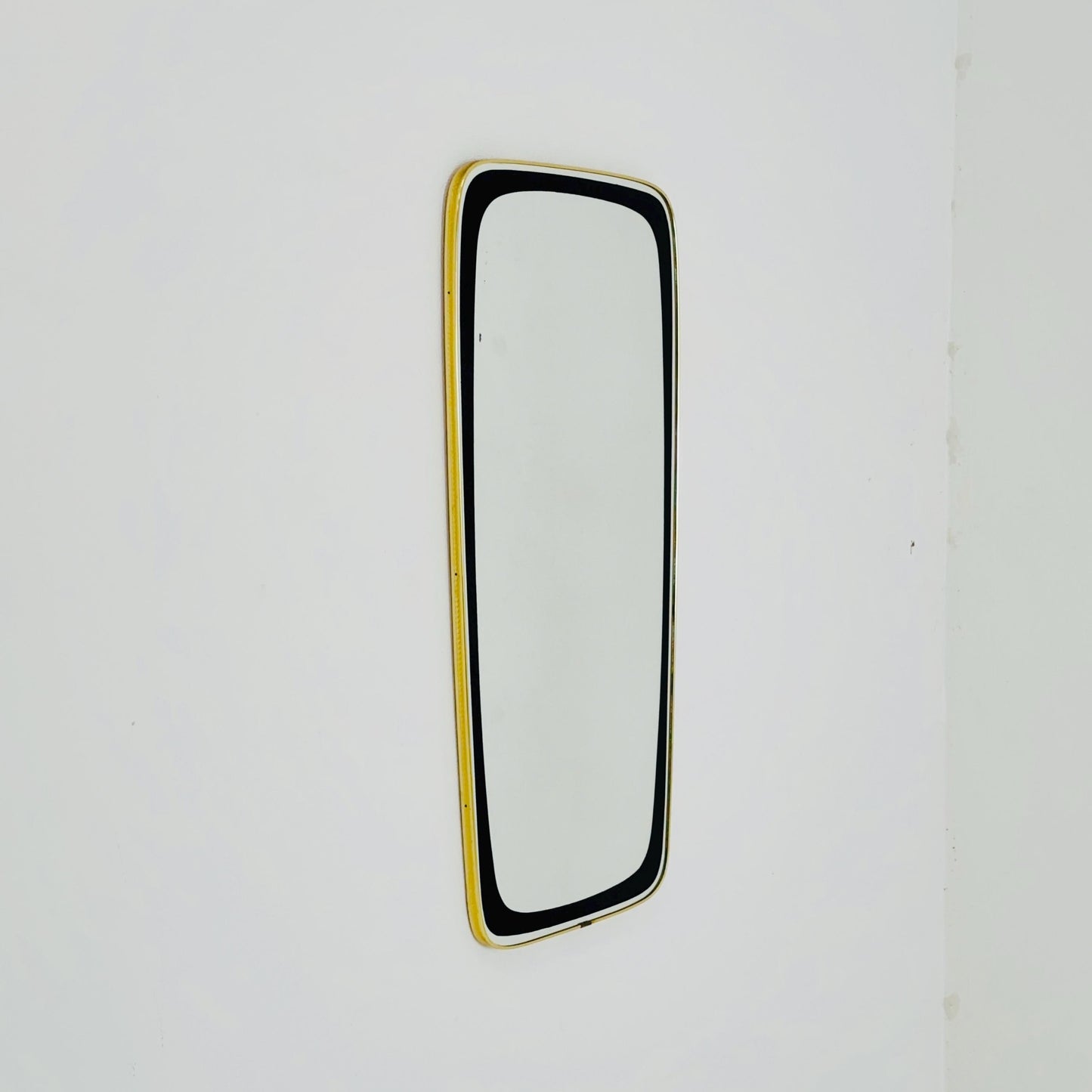 Large Kristall Mid Century asymmetric wall Mirror by lenzgold Nieren Spiegel - Kidney mirror 1960s rockabilly Germany