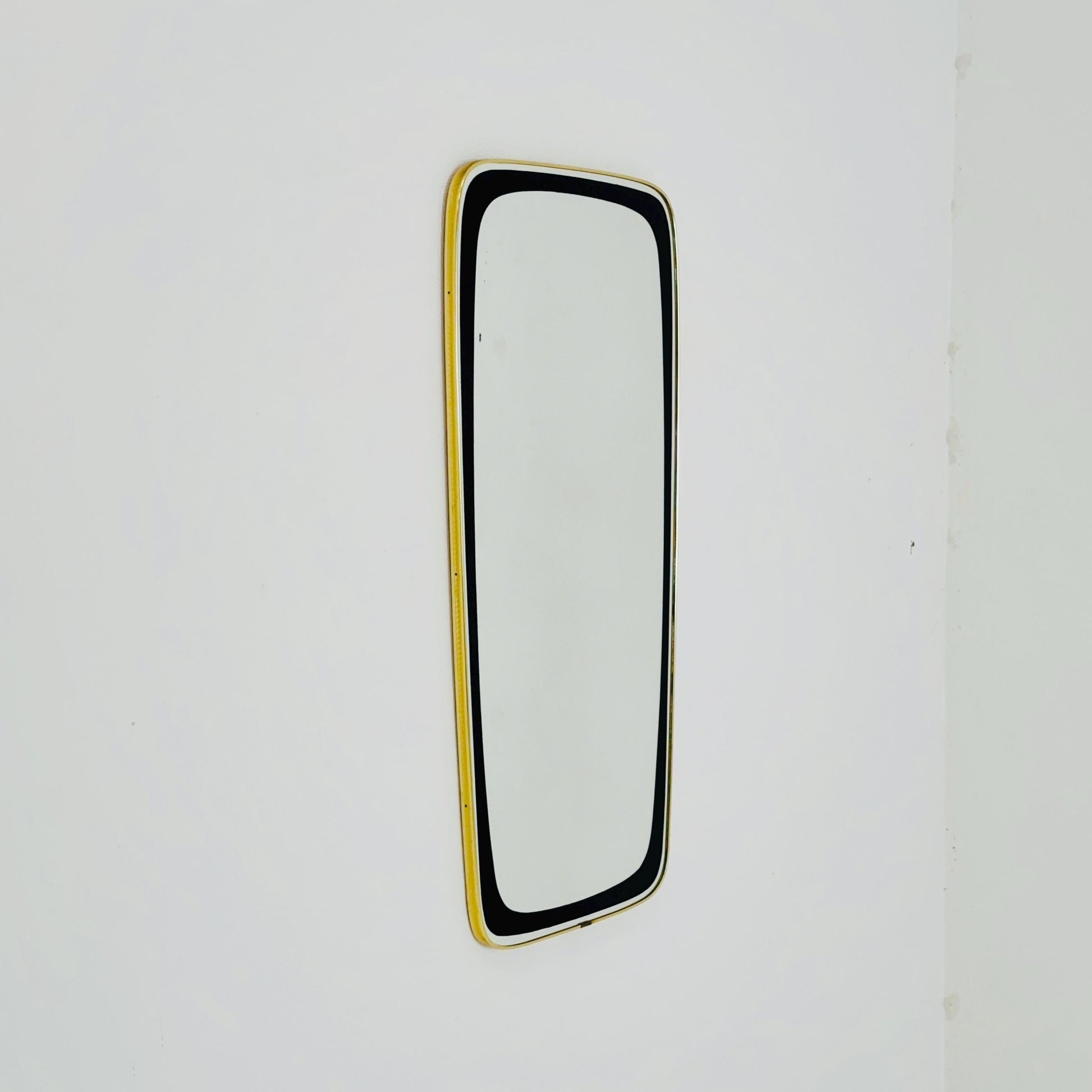 Large Kristall Mid Century asymmetric wall Mirror by lenzgold Nieren Spiegel - Kidney mirror 1960s rockabilly Germany