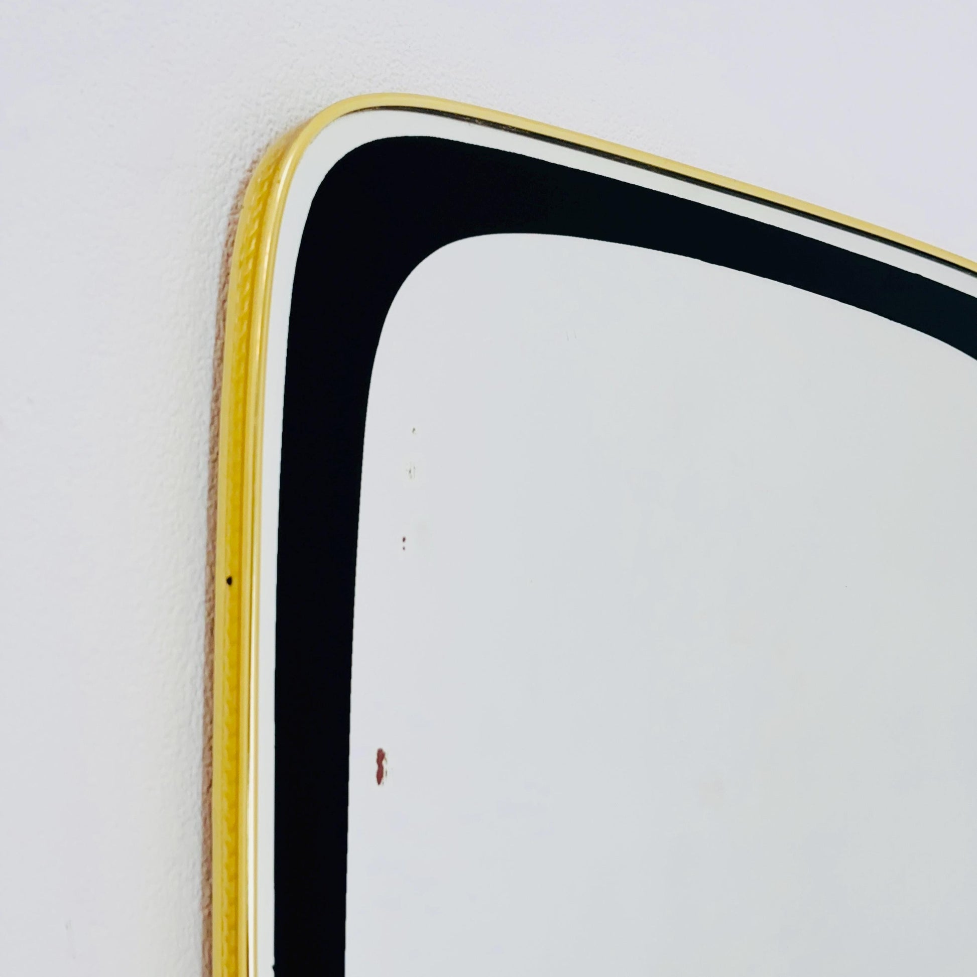 Large Kristall Mid Century asymmetric wall Mirror by lenzgold Nieren Spiegel - Kidney mirror 1960s rockabilly Germany