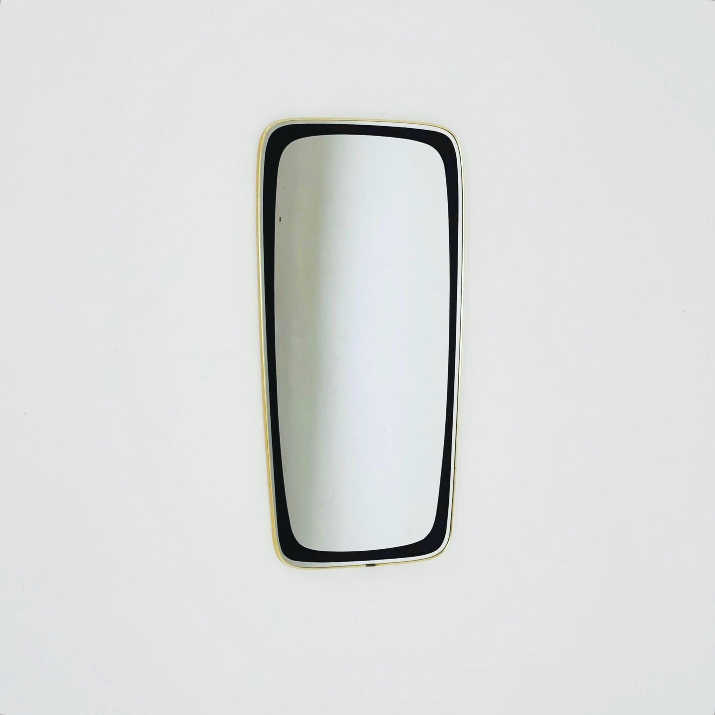 Large Kristall Mid Century asymmetric wall Mirror by lenzgold Nieren Spiegel - Kidney mirror 1960s rockabilly Germany