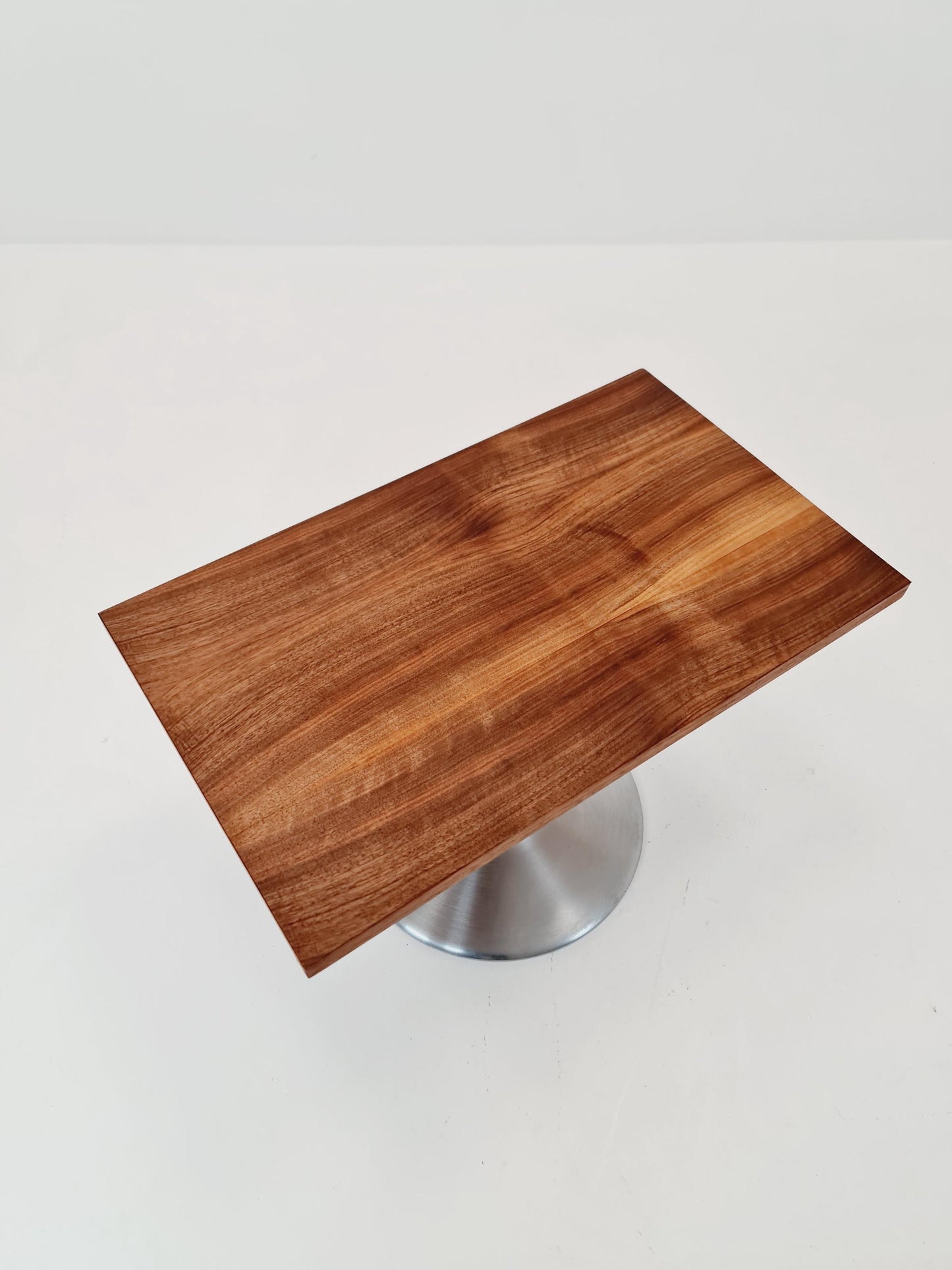 Midcentury German walntut revolving coffee table with tulip Base, 1970s