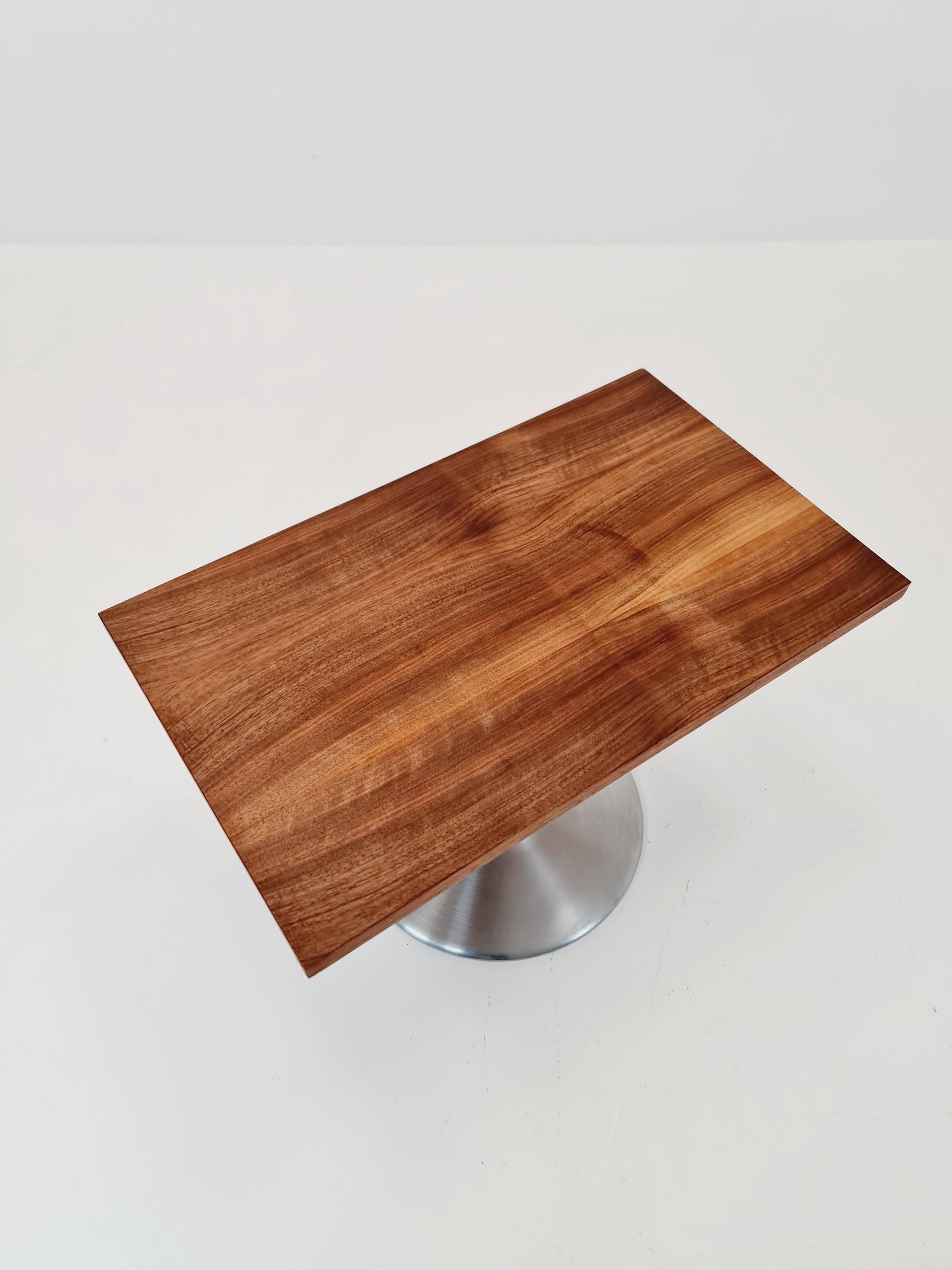 Midcentury German walntut revolving coffee table with tulip Base, 1970s