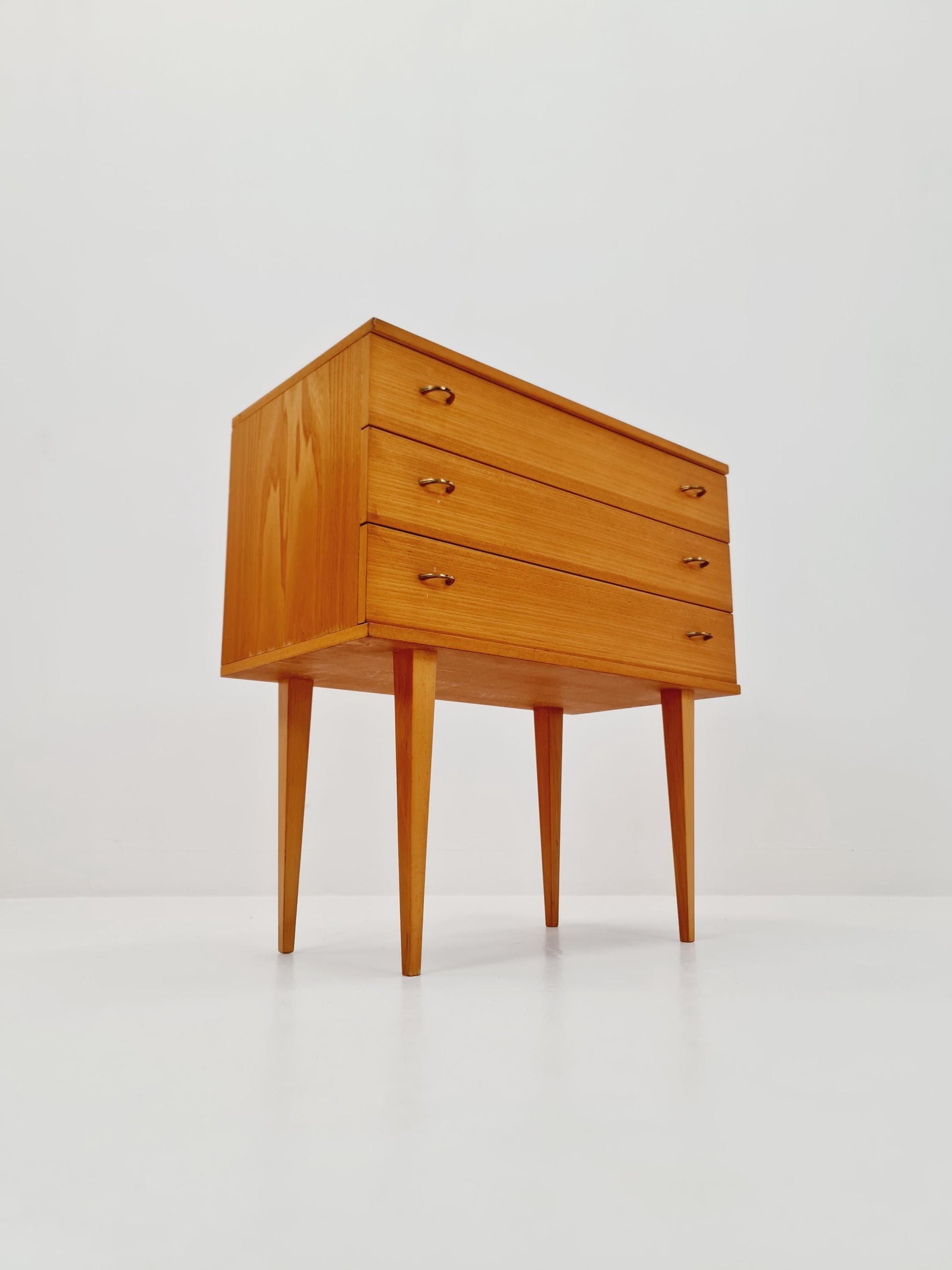 Midcentury German vintage ash chest of drawers 1960s