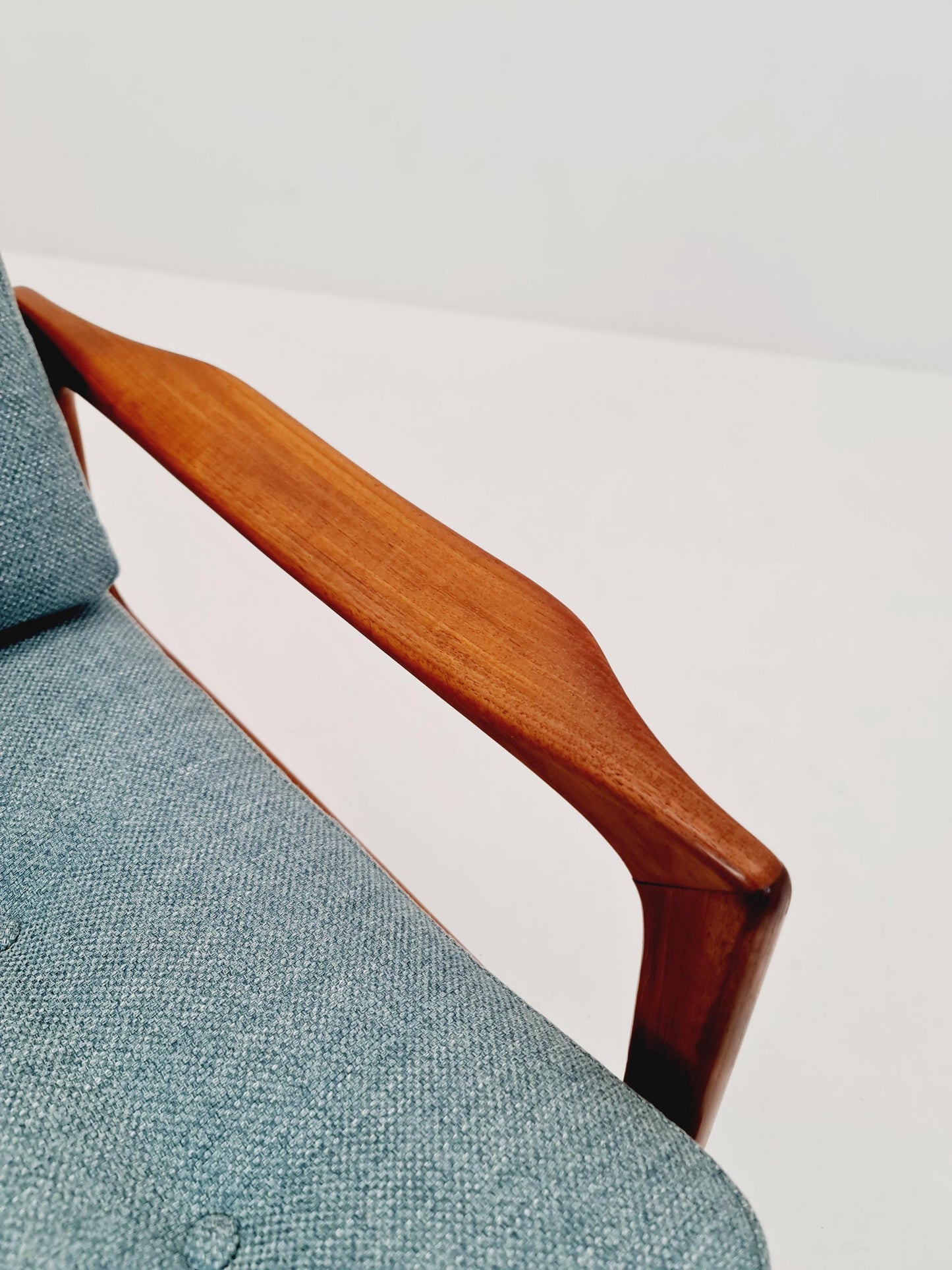 Mid Century Solid teak lounge chair/ Easy chair , 1960s