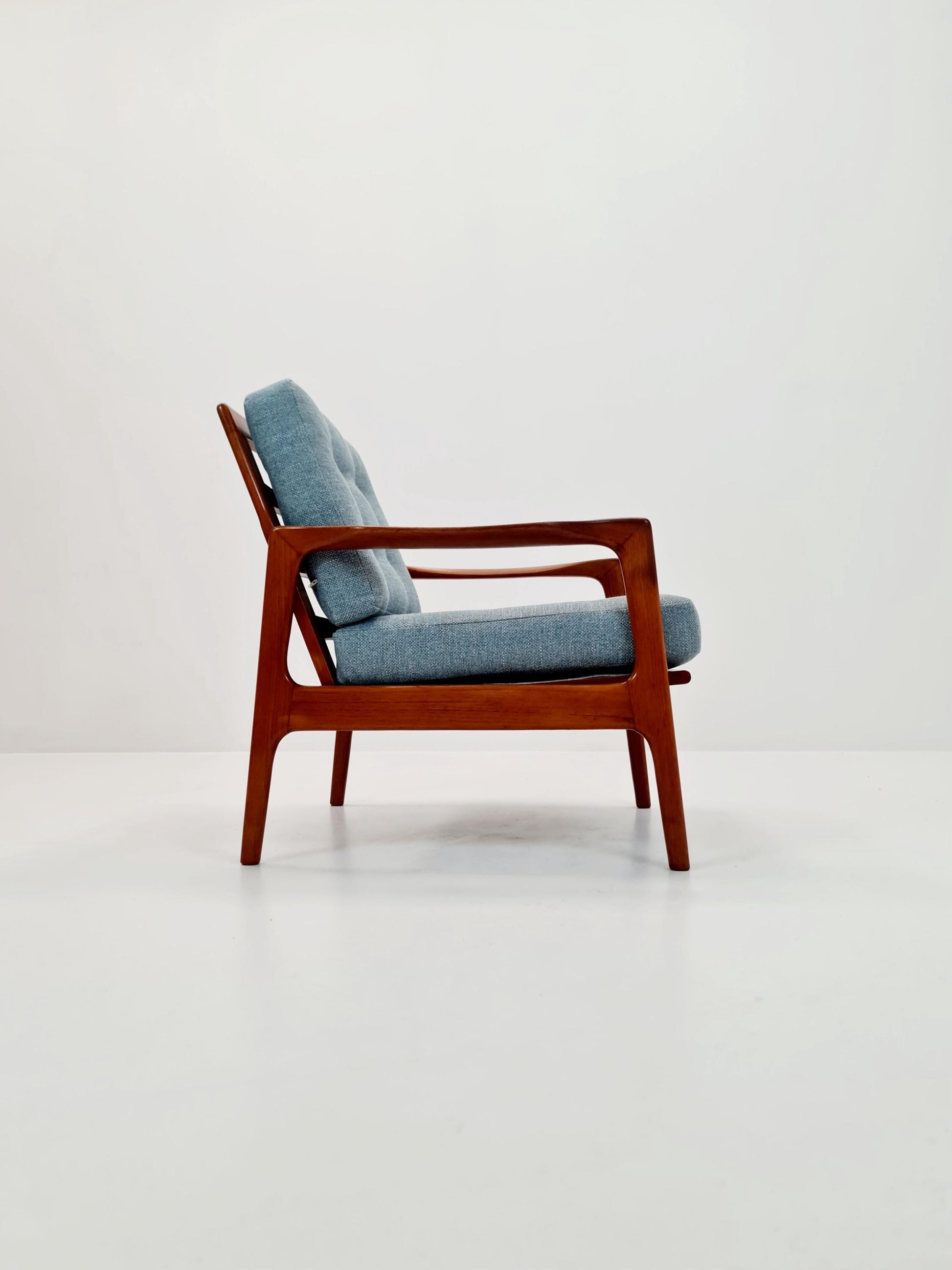 Mid Century Solid teak lounge chair/ Easy chair , 1960s