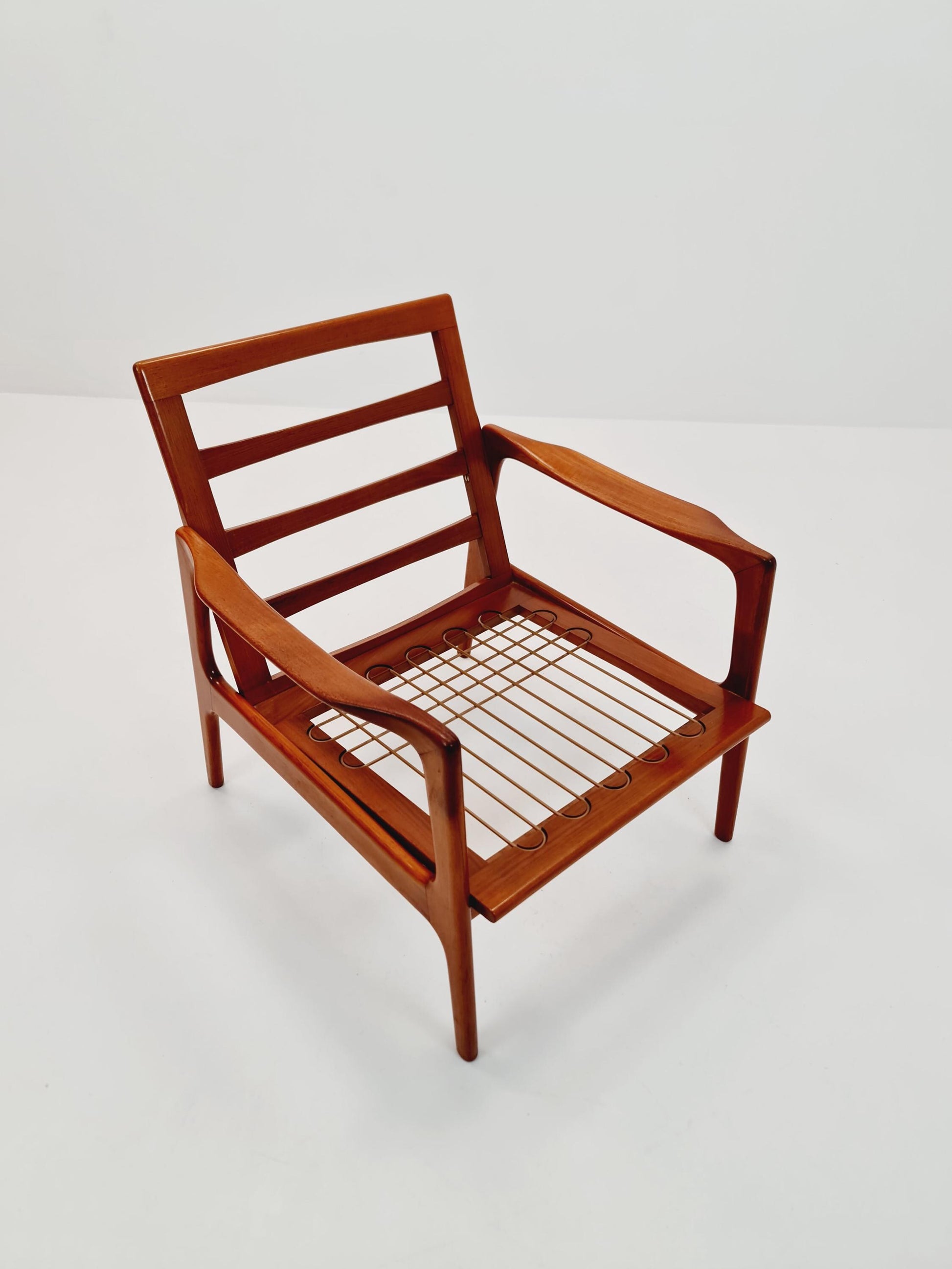 Mid Century Solid teak lounge chair/ Easy chair , 1960s
