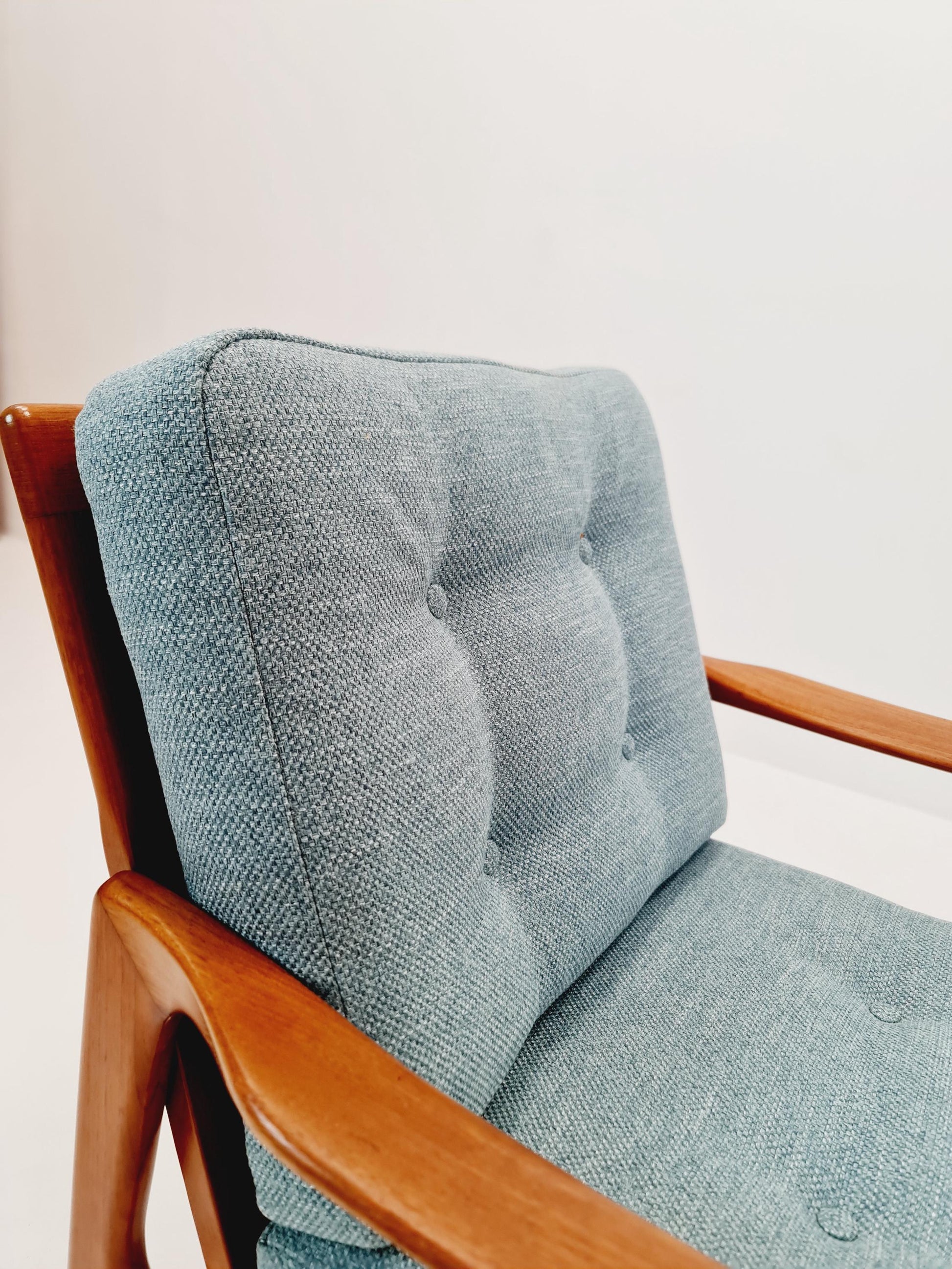 Mid Century Solid teak lounge chair/ Easy chair , 1960s