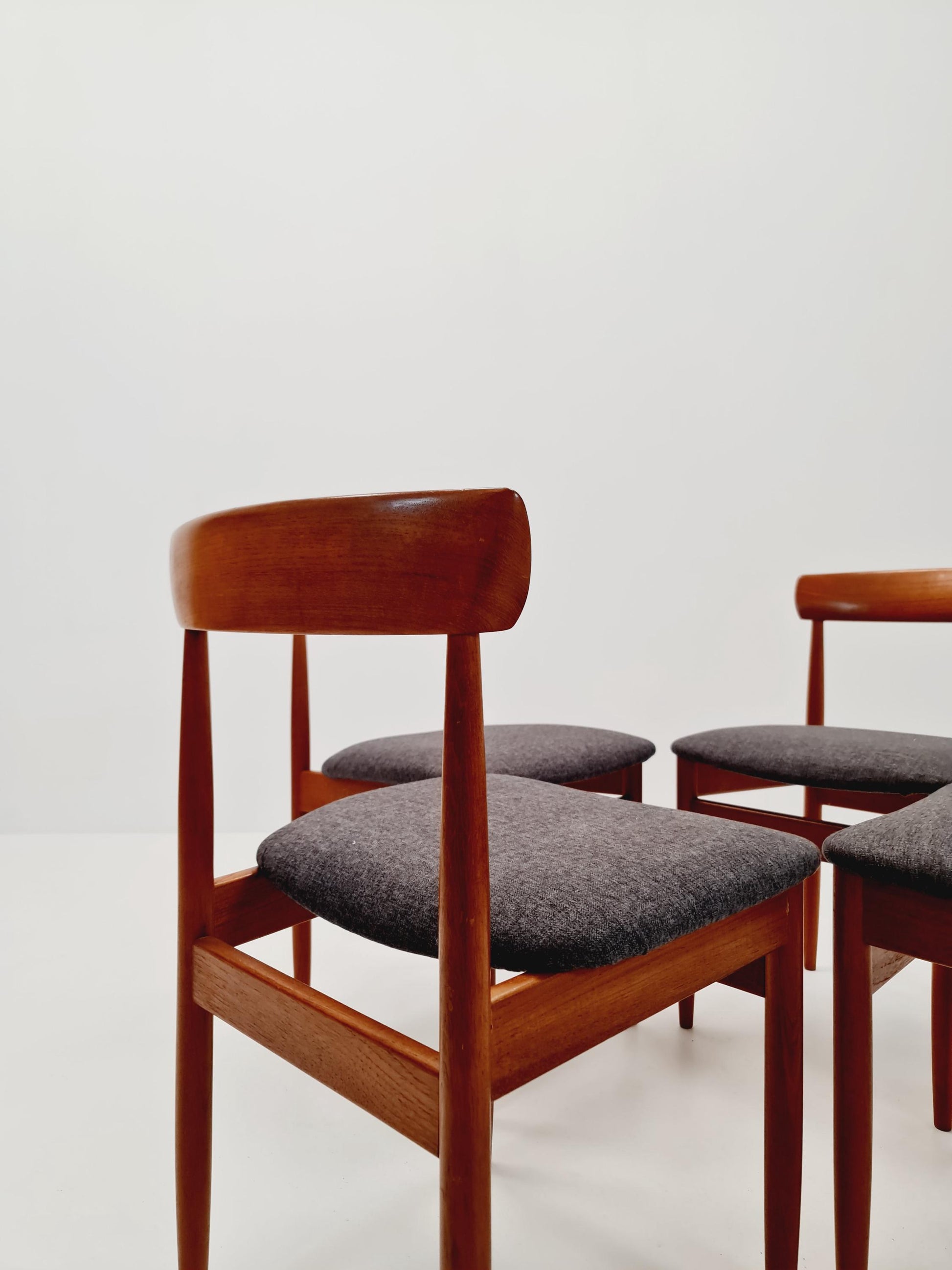 Vintage Danish solid teak dining chairs By farsö stolefabrik , 1960s, Set of 4