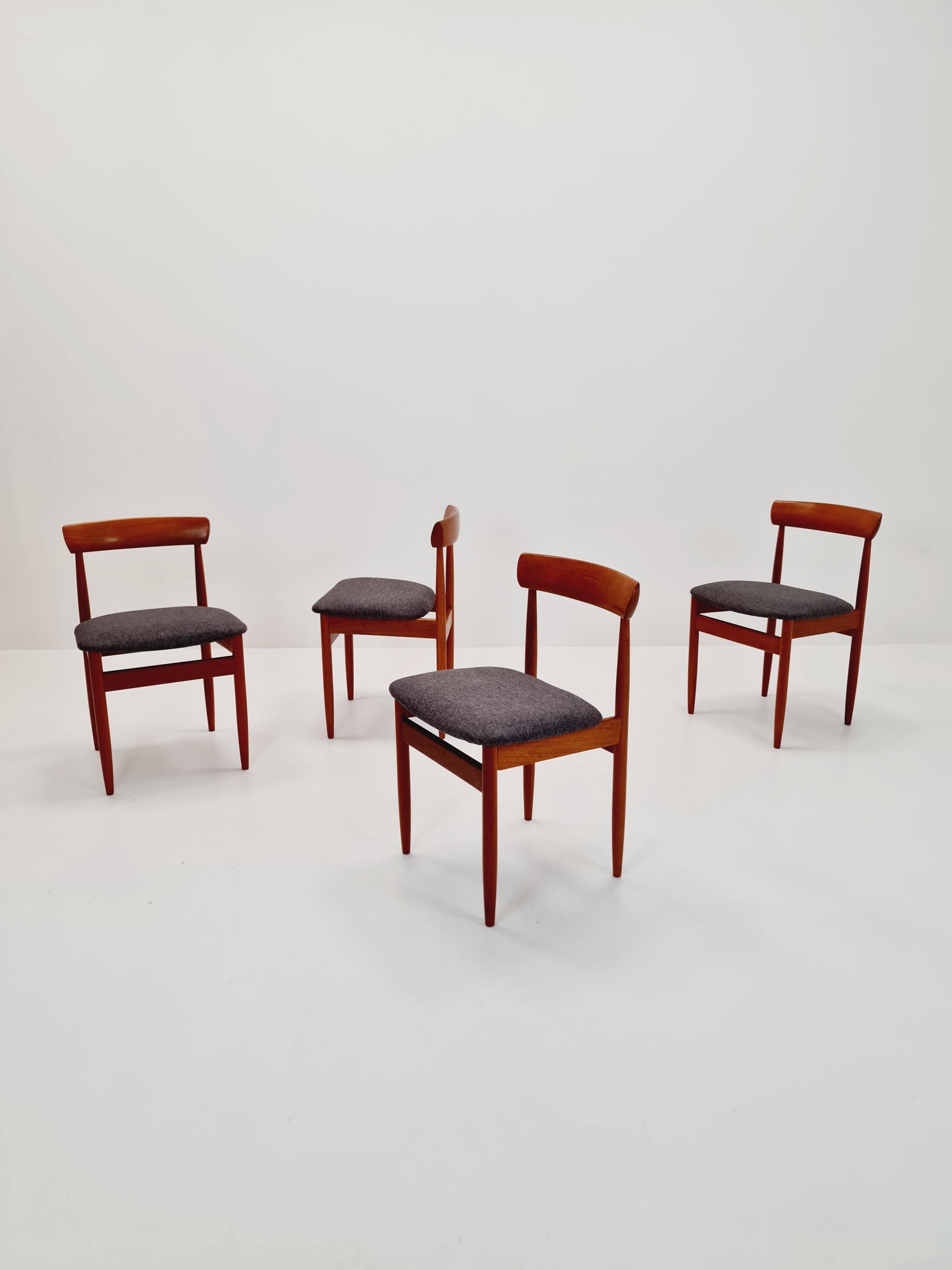Vintage Danish solid teak dining chairs By farsö stolefabrik , 1960s, Set of 4