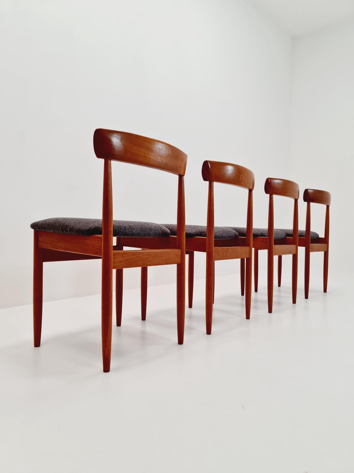 Vintage Danish solid teak dining chairs By farsö stolefabrik , 1960s, Set of 4