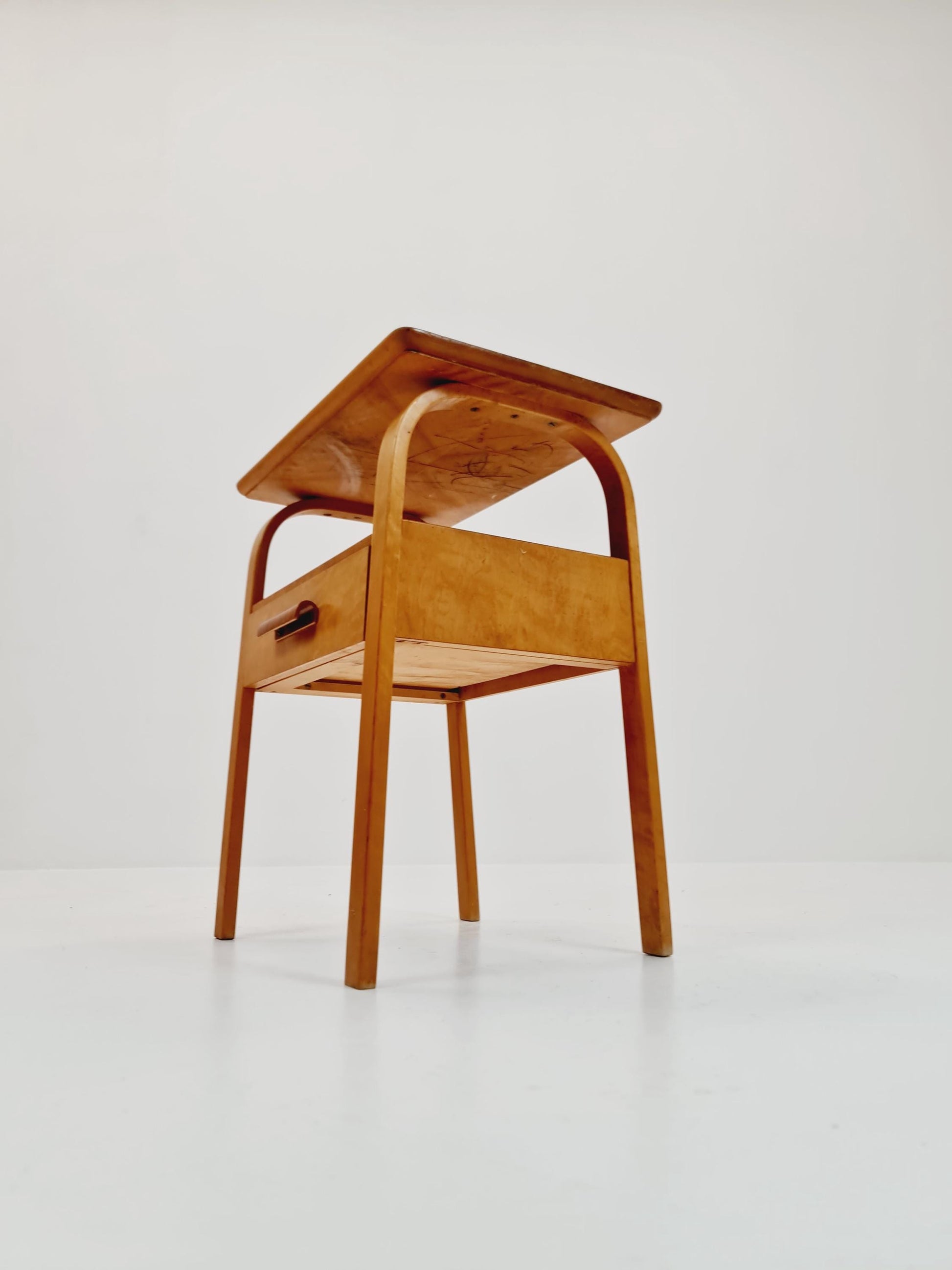 Swedish nightstand mid century design by Bertil Fridhagen for Bodafors, 1940