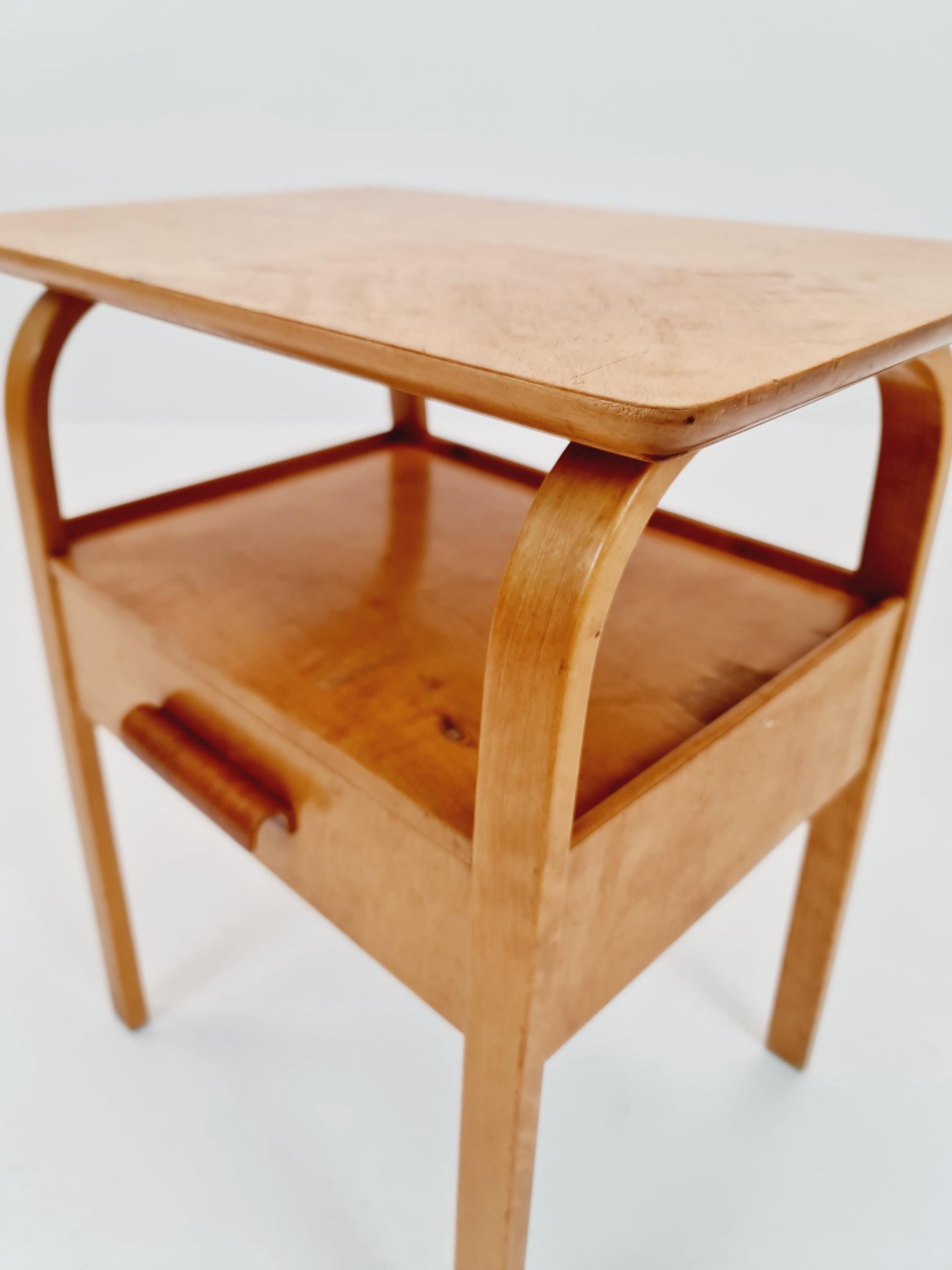 Swedish nightstand mid century design by Bertil Fridhagen for Bodafors, 1940