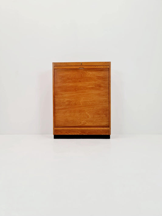 Bauhaus German roll document cabinet Wood by Koncord Möbel , 1930s