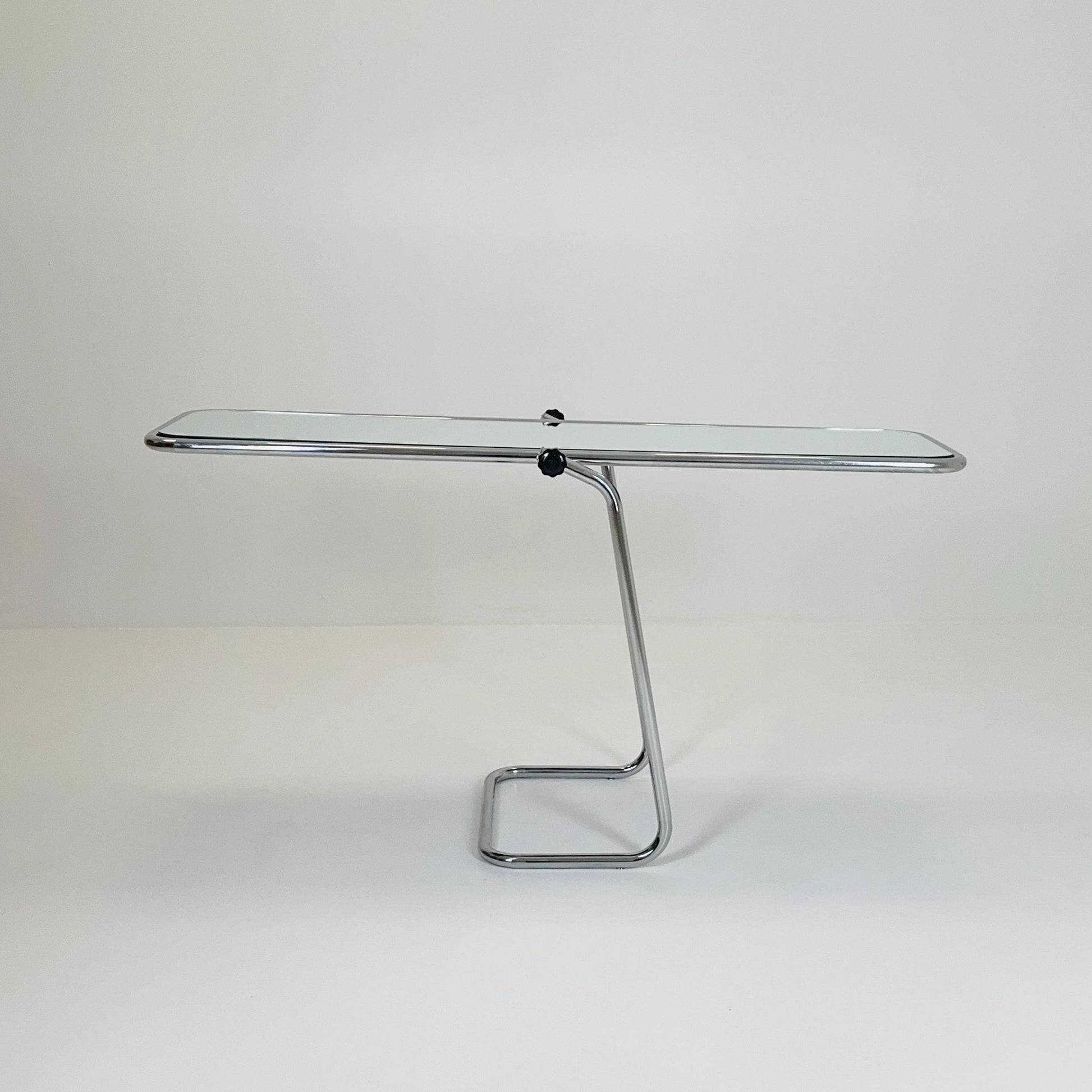Mid century Double-Sided Chromed Steel Psyche Mirror, 1970s