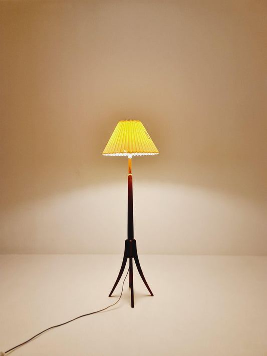 Midcentury floor Tripod flex armlamp Teak Scandinavian by Örsjö Armatur, 1960s