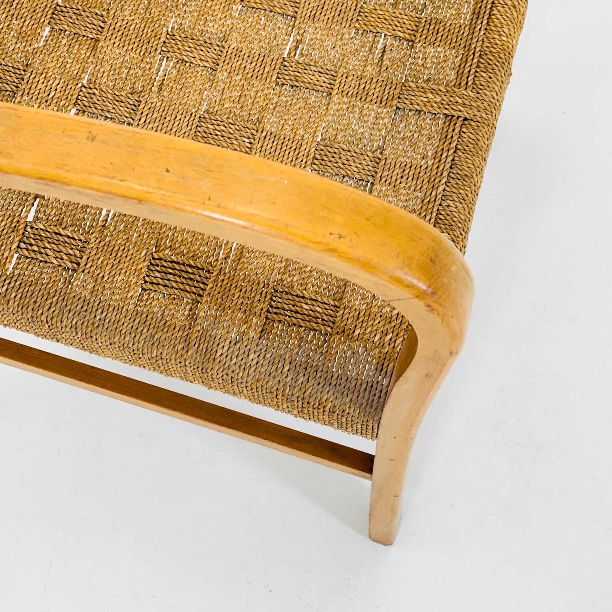 Bauhaus vintage papercord armchair by Ehrich Dieckmann, 1930s