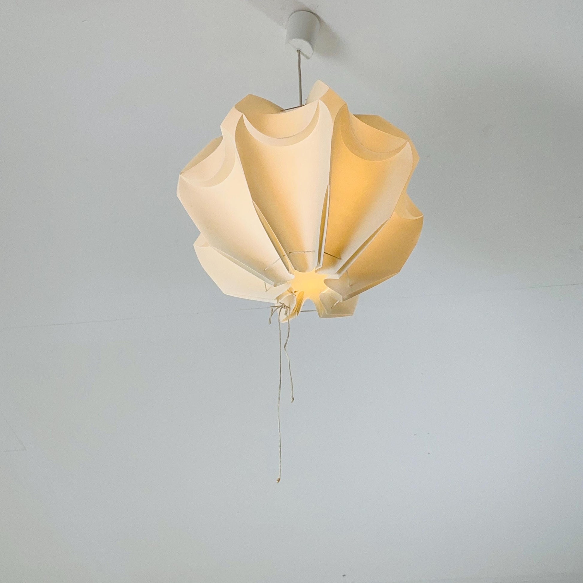 Mid century modern Geometric plastic ,sculptural Pendant Lamp, 1970s
