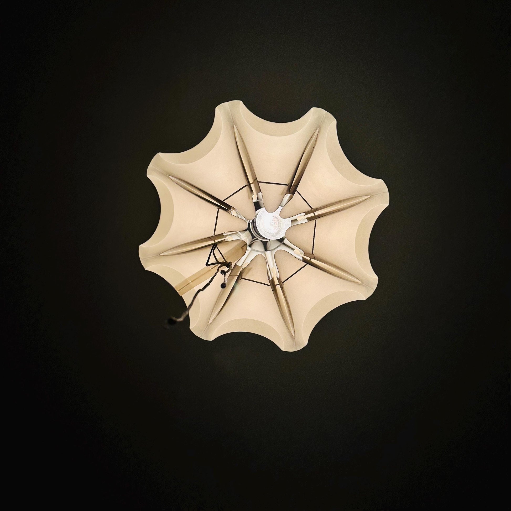 Mid century modern Geometric plastic ,sculptural Pendant Lamp, 1970s
