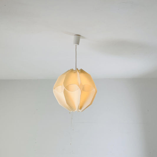 Mid century modern Geometric plastic ,sculptural Pendant Lamp, 1970s