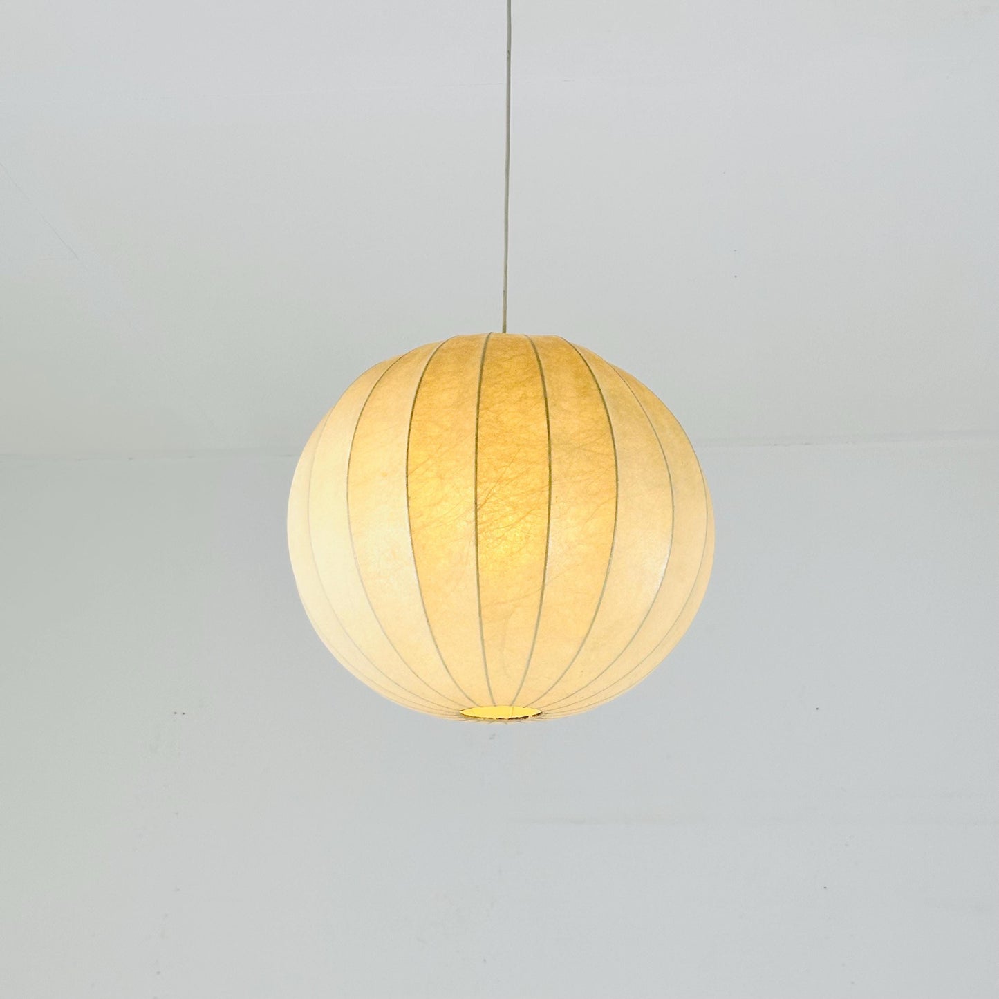 Mid-Century Italian Round Cocoon Pendant Lamp by Achille Castiglioni , 1960s