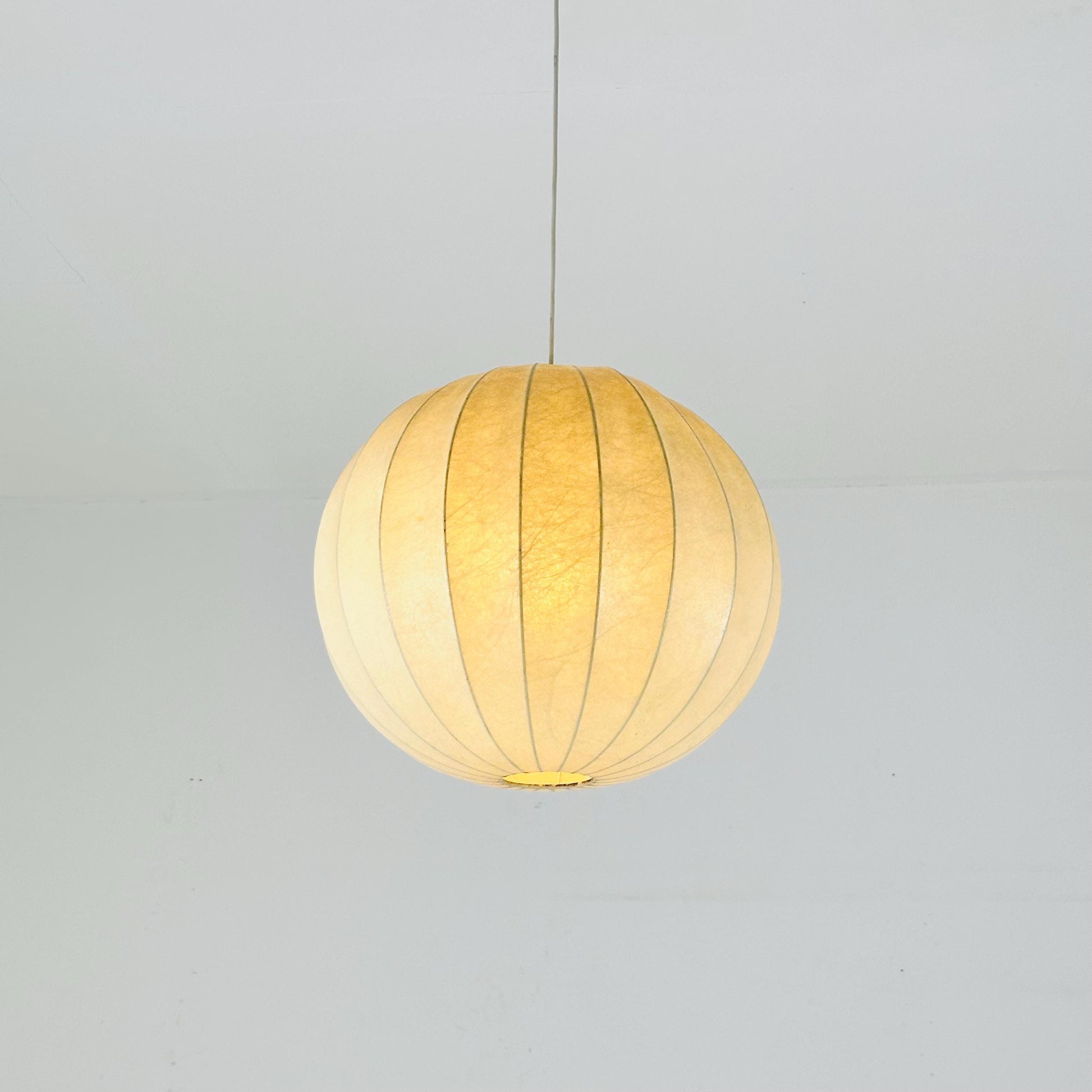 Mid-Century Italian Round Cocoon Pendant Lamp by Achille Castiglioni , 1960s
