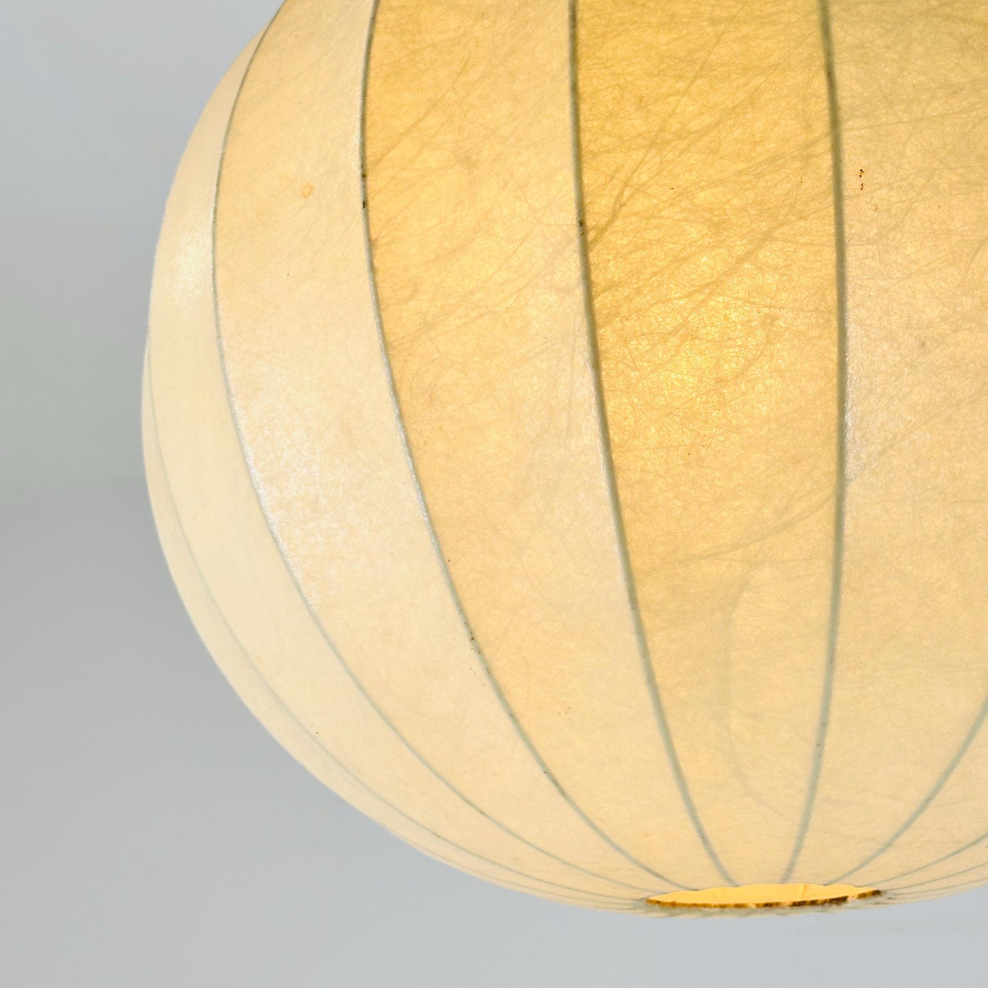 Mid-Century Italian Round Cocoon Pendant Lamp by Achille Castiglioni , 1960s