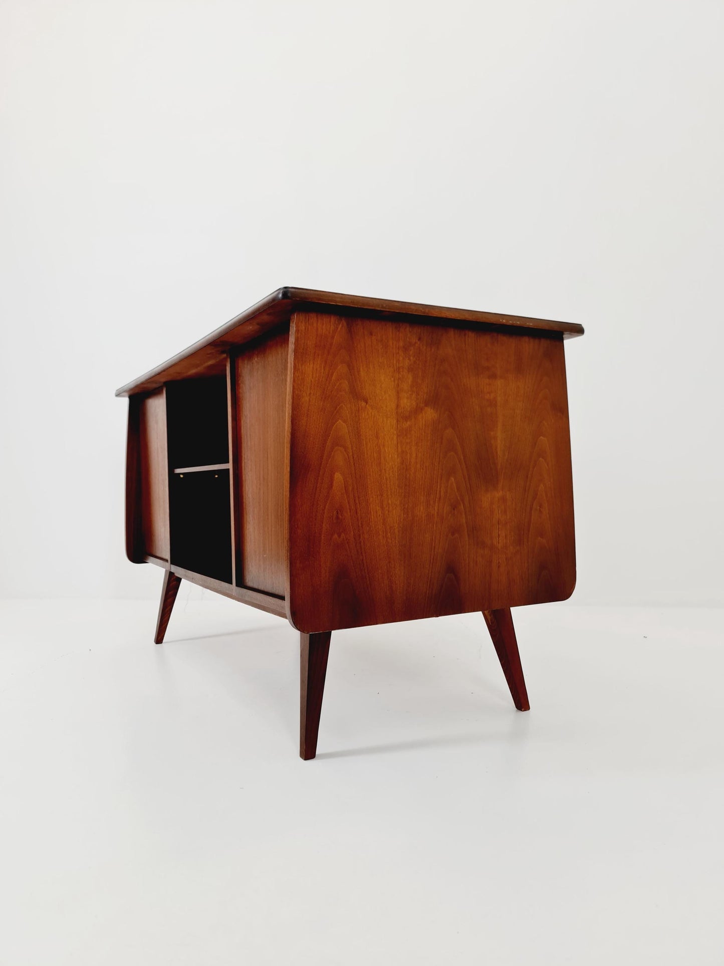 Free standing Mid century vintage desk German desk by Bähre Möbel, 1950s