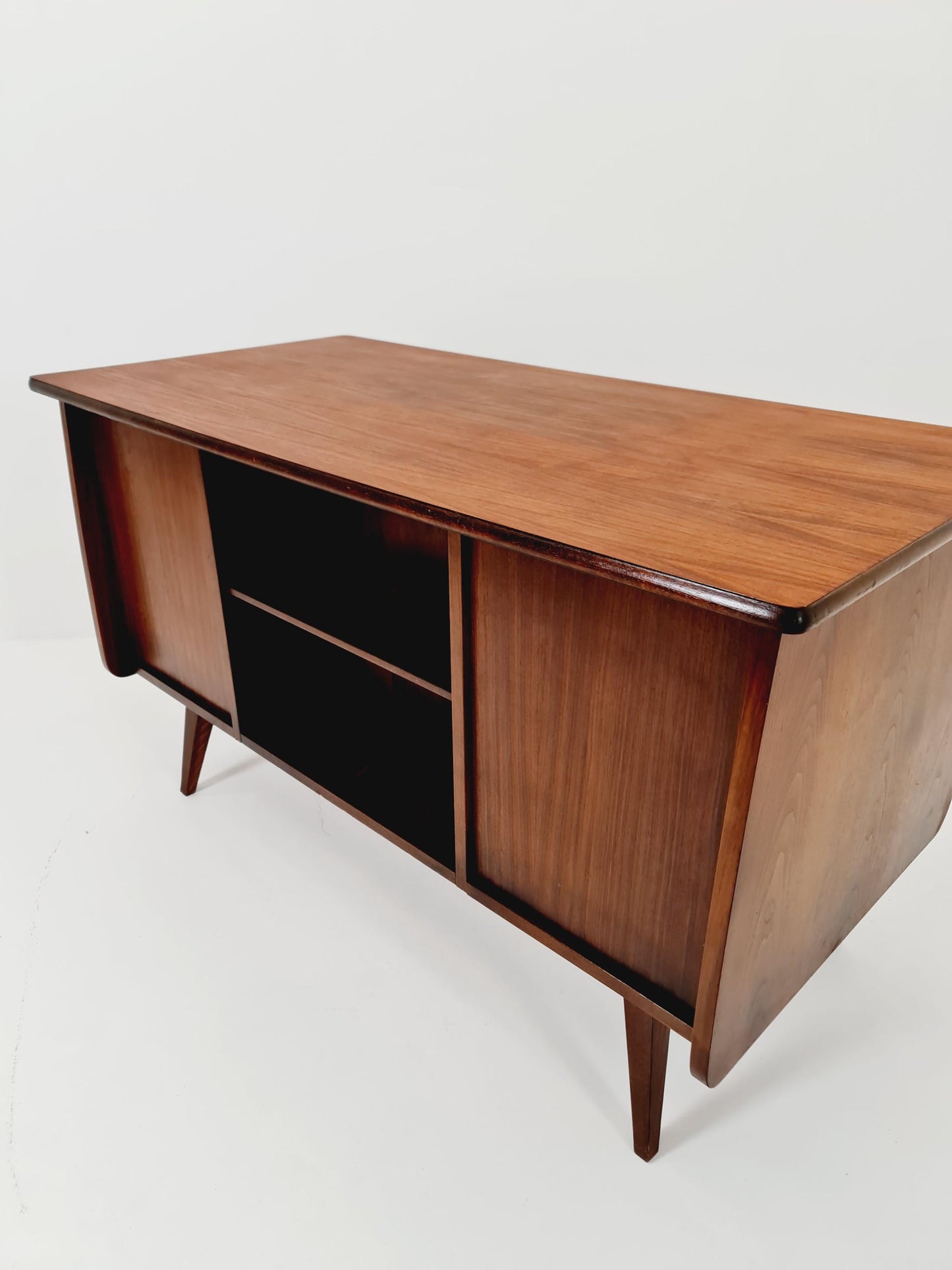 Free standing Mid century vintage desk German desk by Bähre Möbel, 1950s