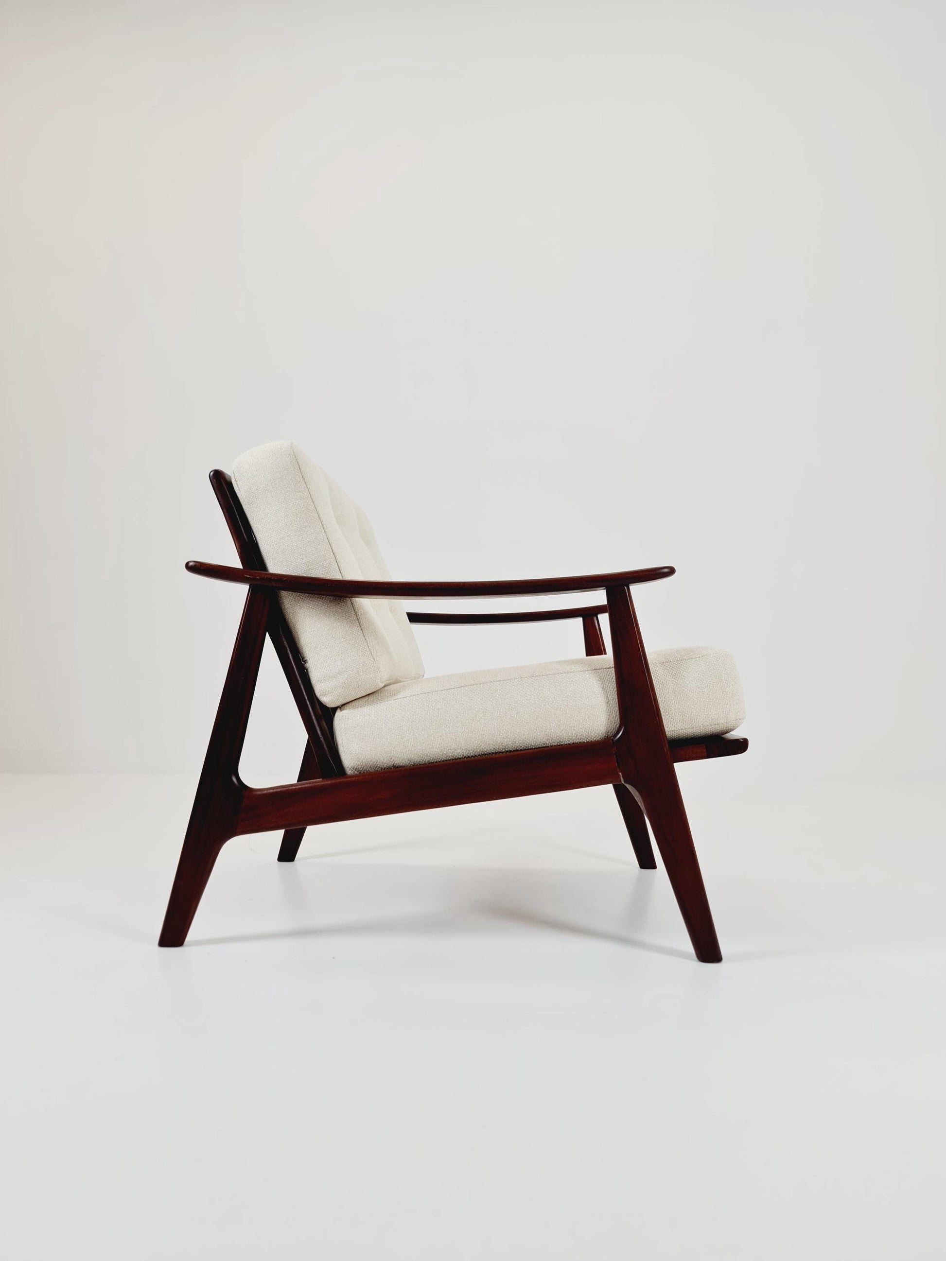 Mid Century Solid teak lounge chair/ Easy chair by Songal Denmark , 1960s