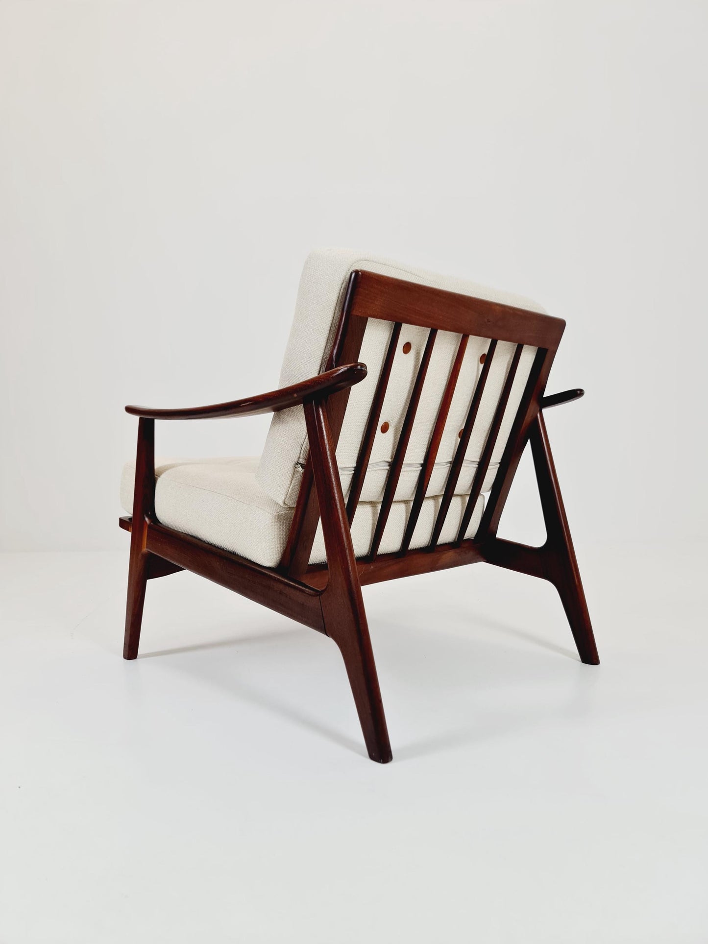 Mid Century Solid teak lounge chair/ Easy chair by Songal Denmark , 1960s