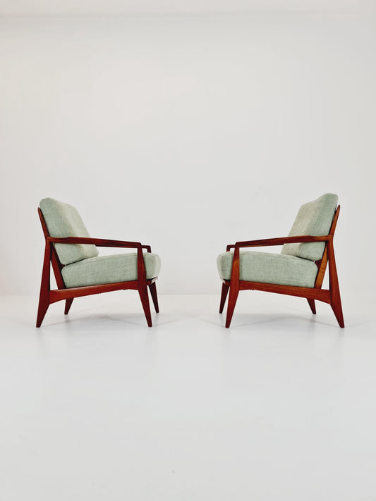 Mid-century Rare Danish teak lounge chair / Easy chair , 1950s