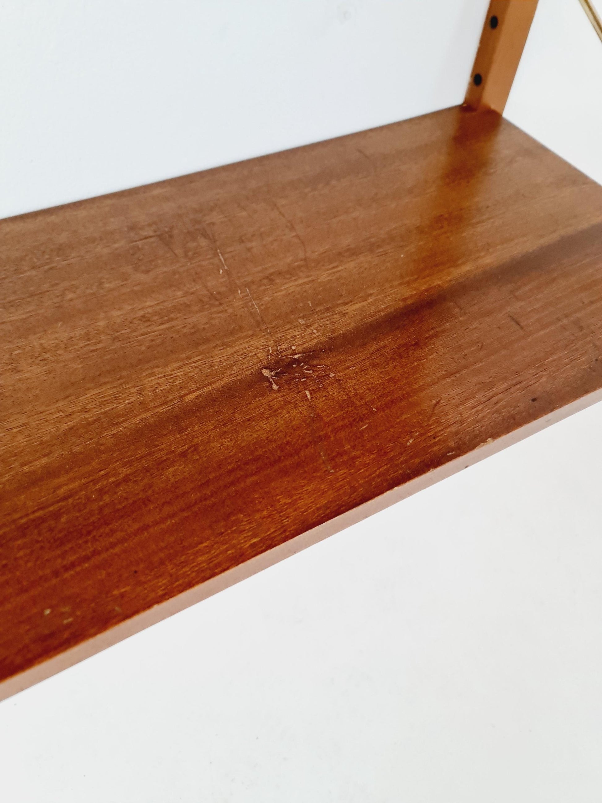 Midcentury Danish walnut Wall-Mounted Shelving Unit, by Royal for Poul Cadovius, 1960s