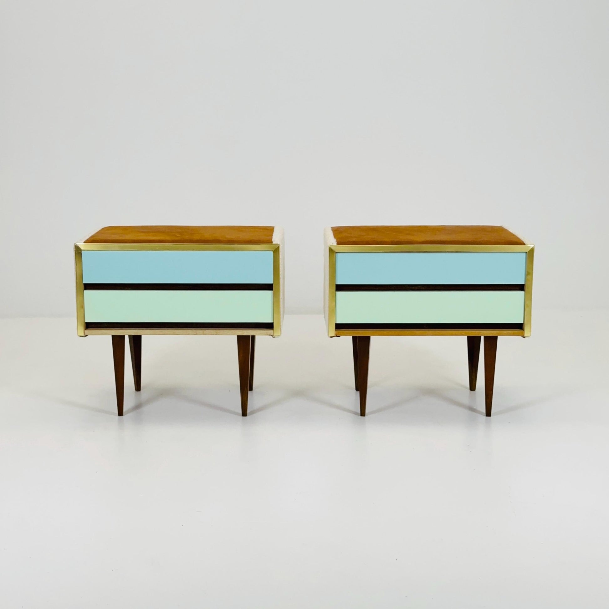 Set of 2 Mid century modern nightstands Germany 1960s