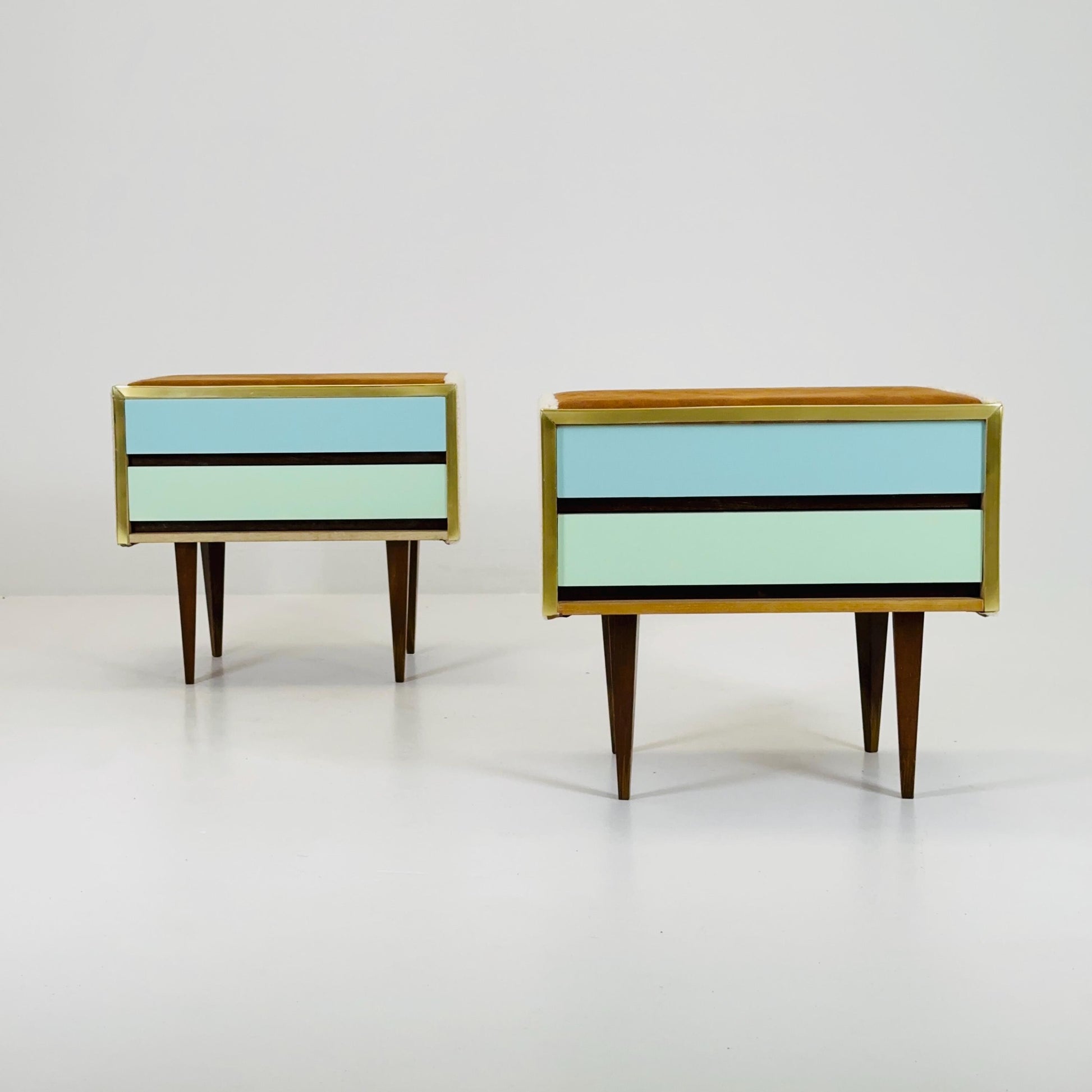Set of 2 Mid century modern nightstands Germany 1960s