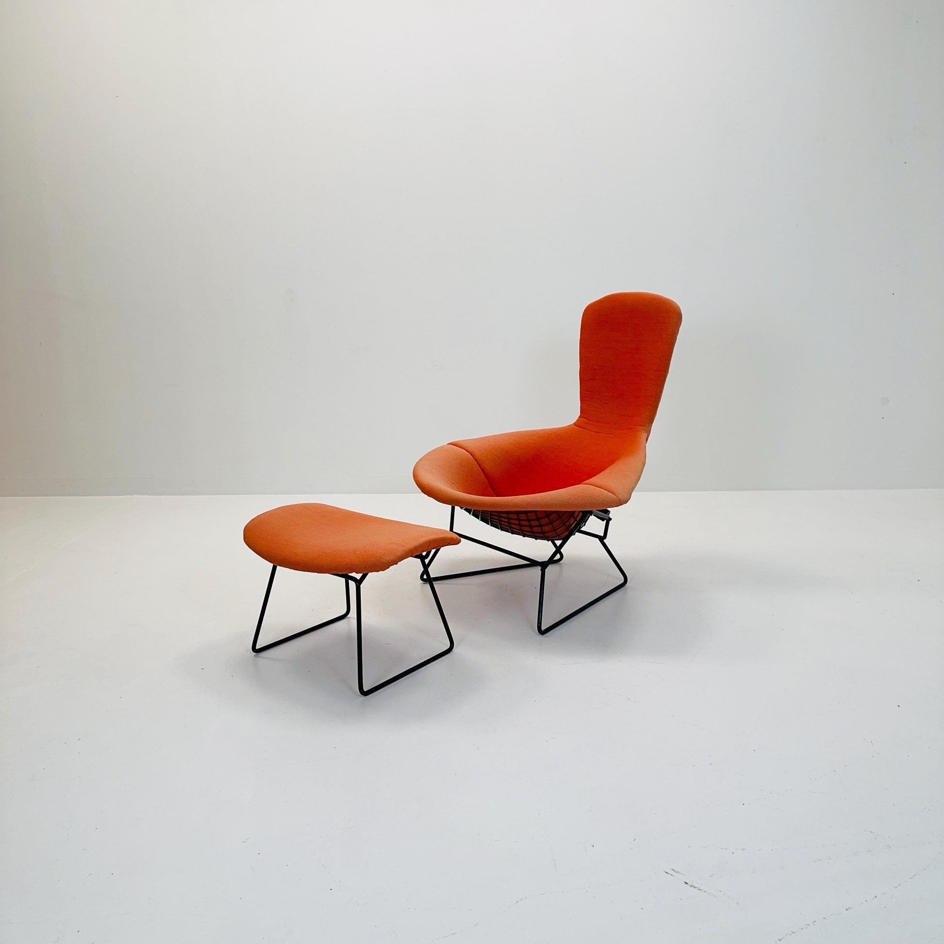 Bird Armchair & Ottoman by Harry Bertoia for Knoll International, 1970s