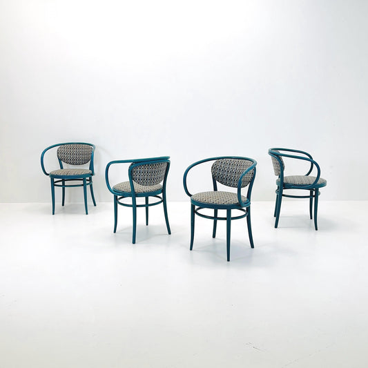 Mid century set of 4 Thonet 210 P model Dining Chairs - 1960s