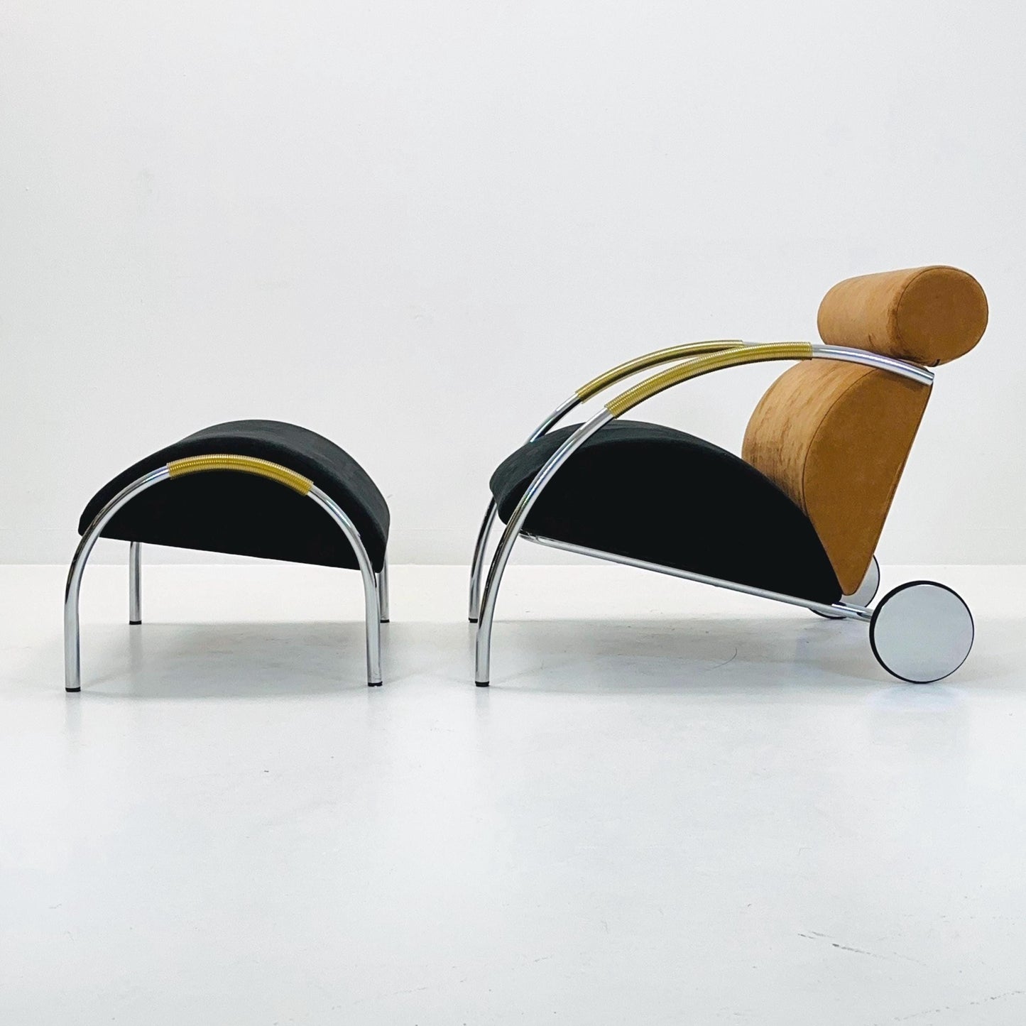 Mid century “Zyklus” armchair with ottoman by Peter Maly for Cor, 1984,Germany