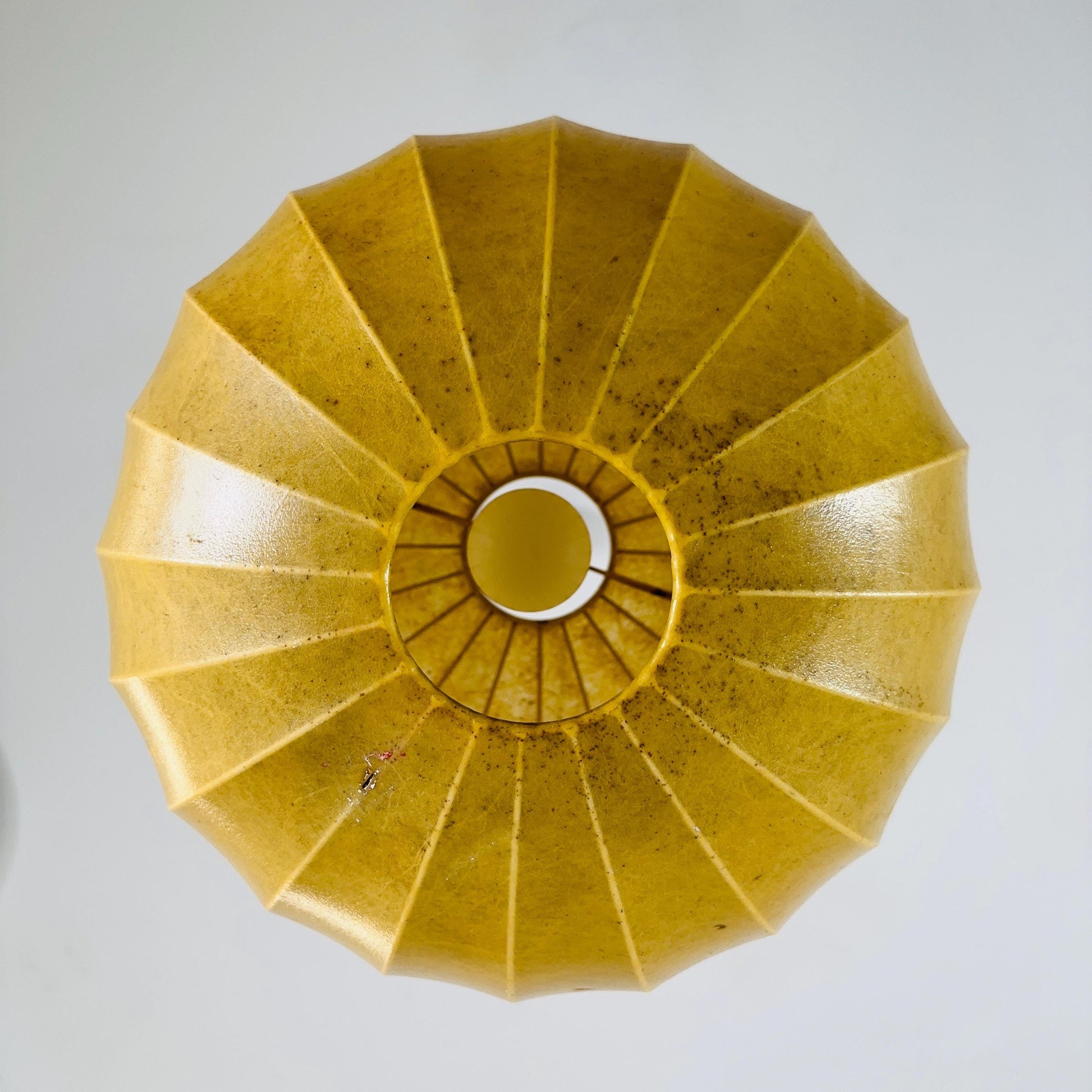 Mid-Century Italian Round Cocoon Pendant Lamp by Achille Castiglioni 1960s