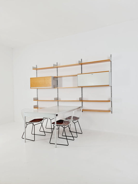 Rare Vintage shelving Unit "606", Dieter Rams for Vitsœ, inkl Dining table 1950s
