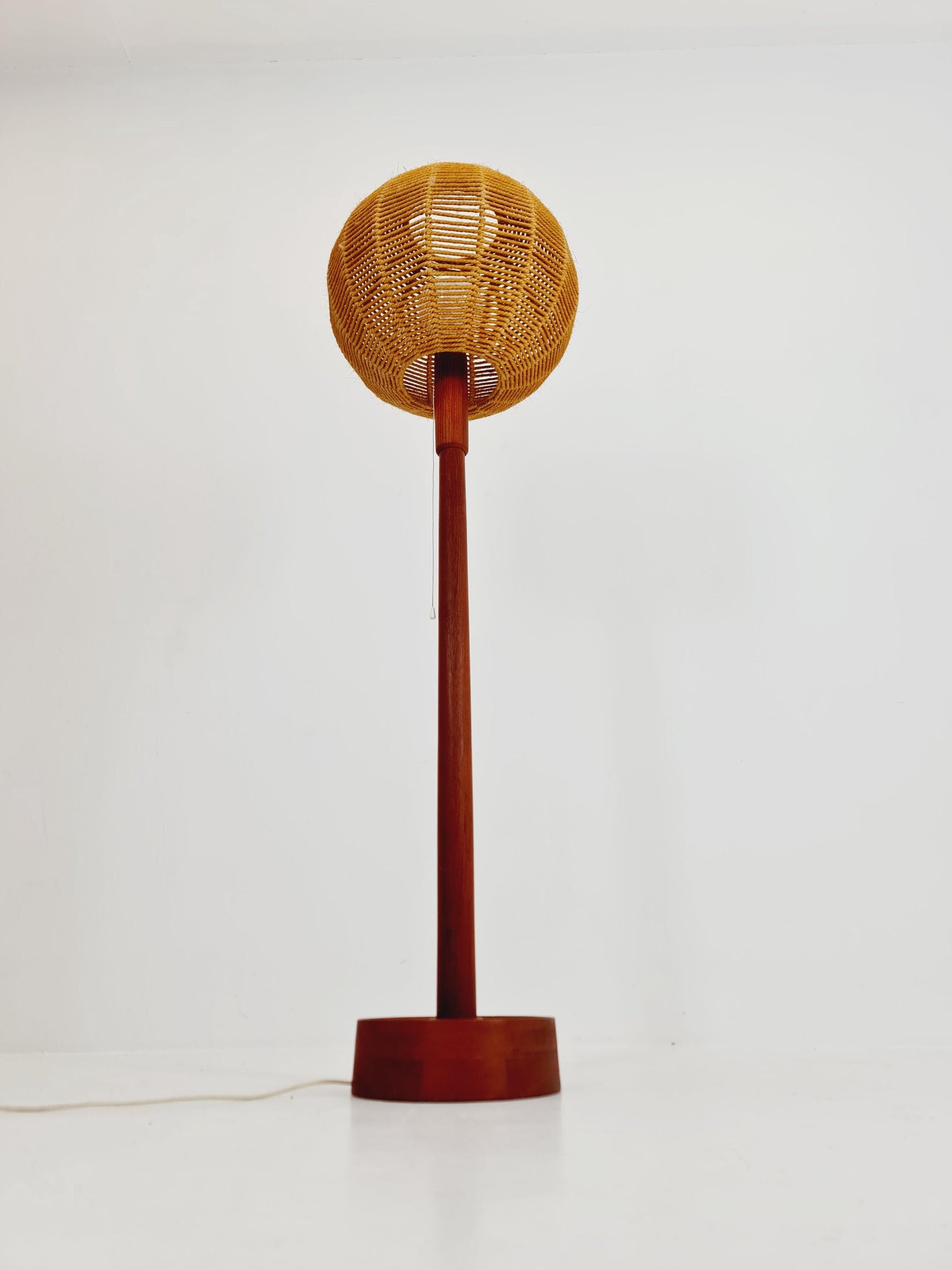Rare Midcentury Danish floor lamp by KIRK solid teak, 1960s