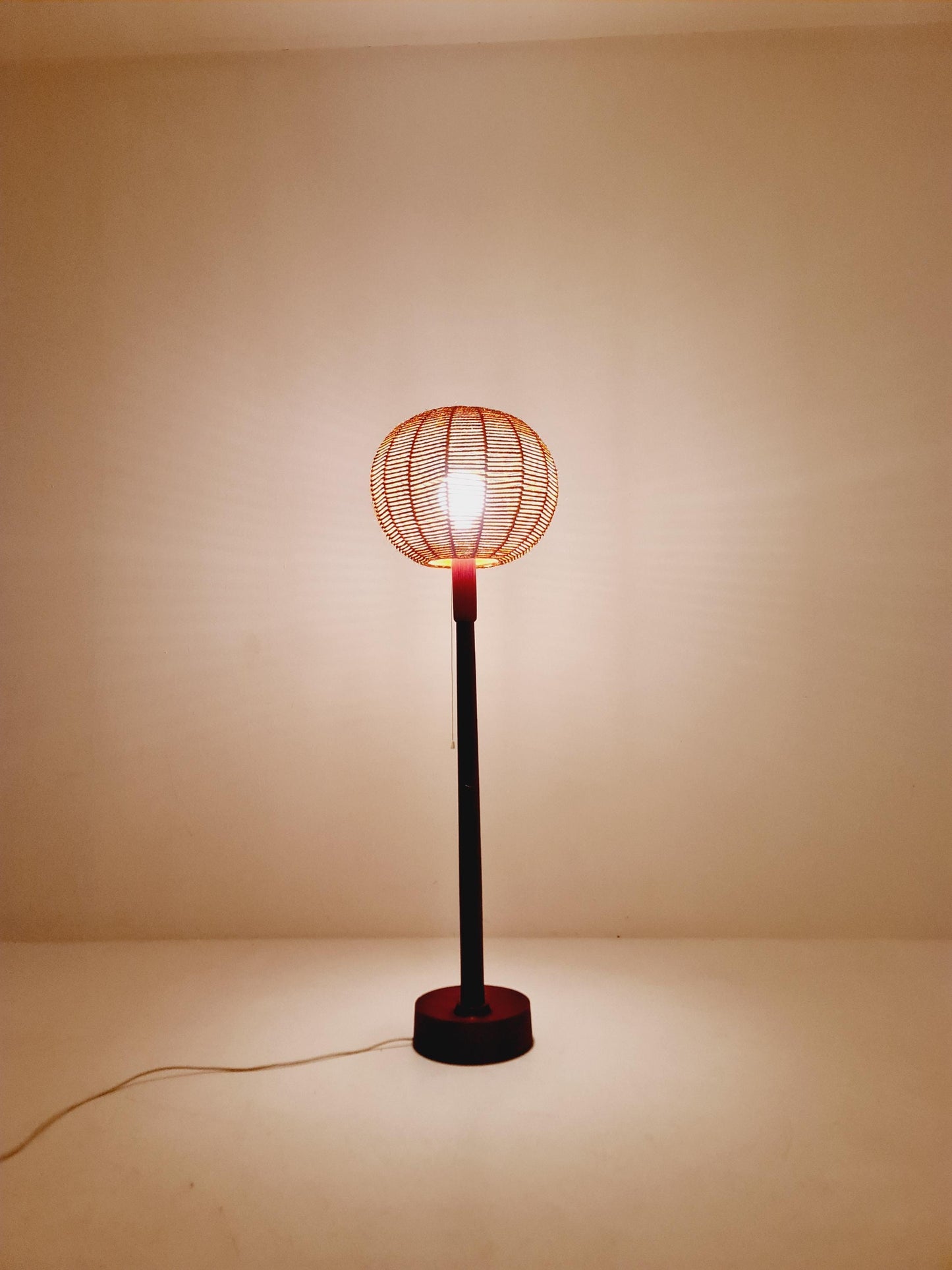 Rare Midcentury Danish floor lamp by KIRK solid teak, 1960s