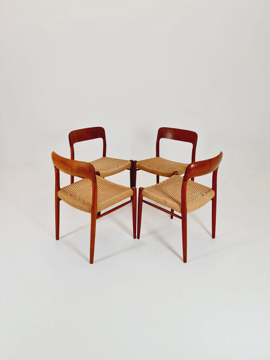 MidCentury Danish Teak Dining Chairs Niels O.Moller, 1960s, set of 4