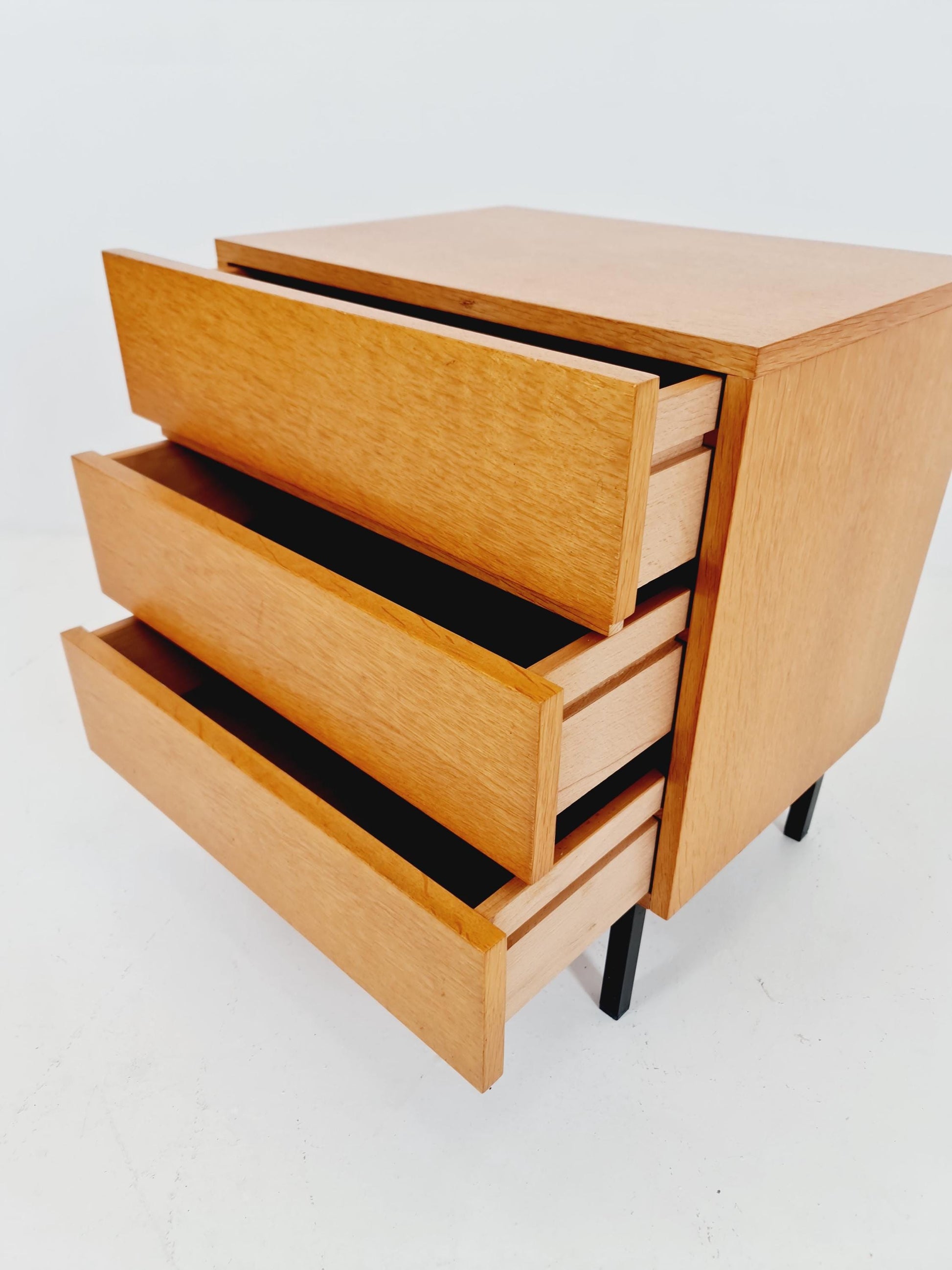 Midcentury German Oak chest of drawers by Mustring Möbel 1960s