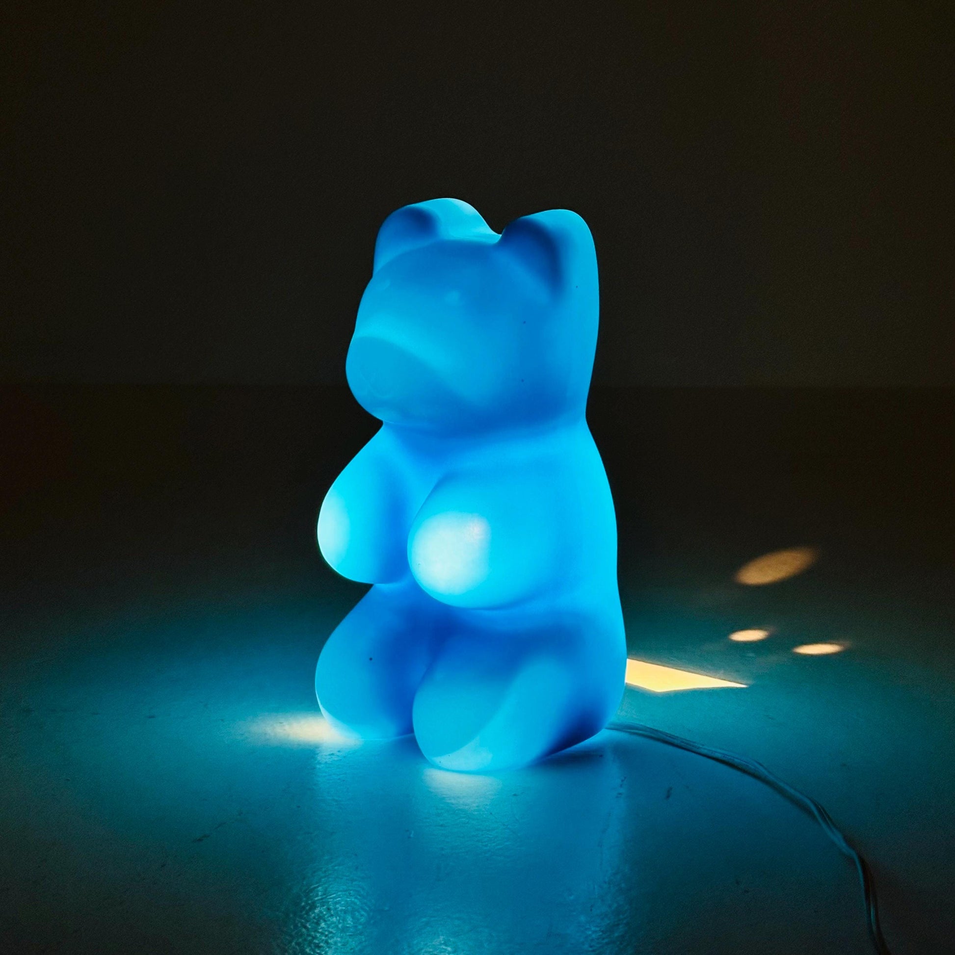 Space age retro teddy bear table lamp by Heico Germany 1980s