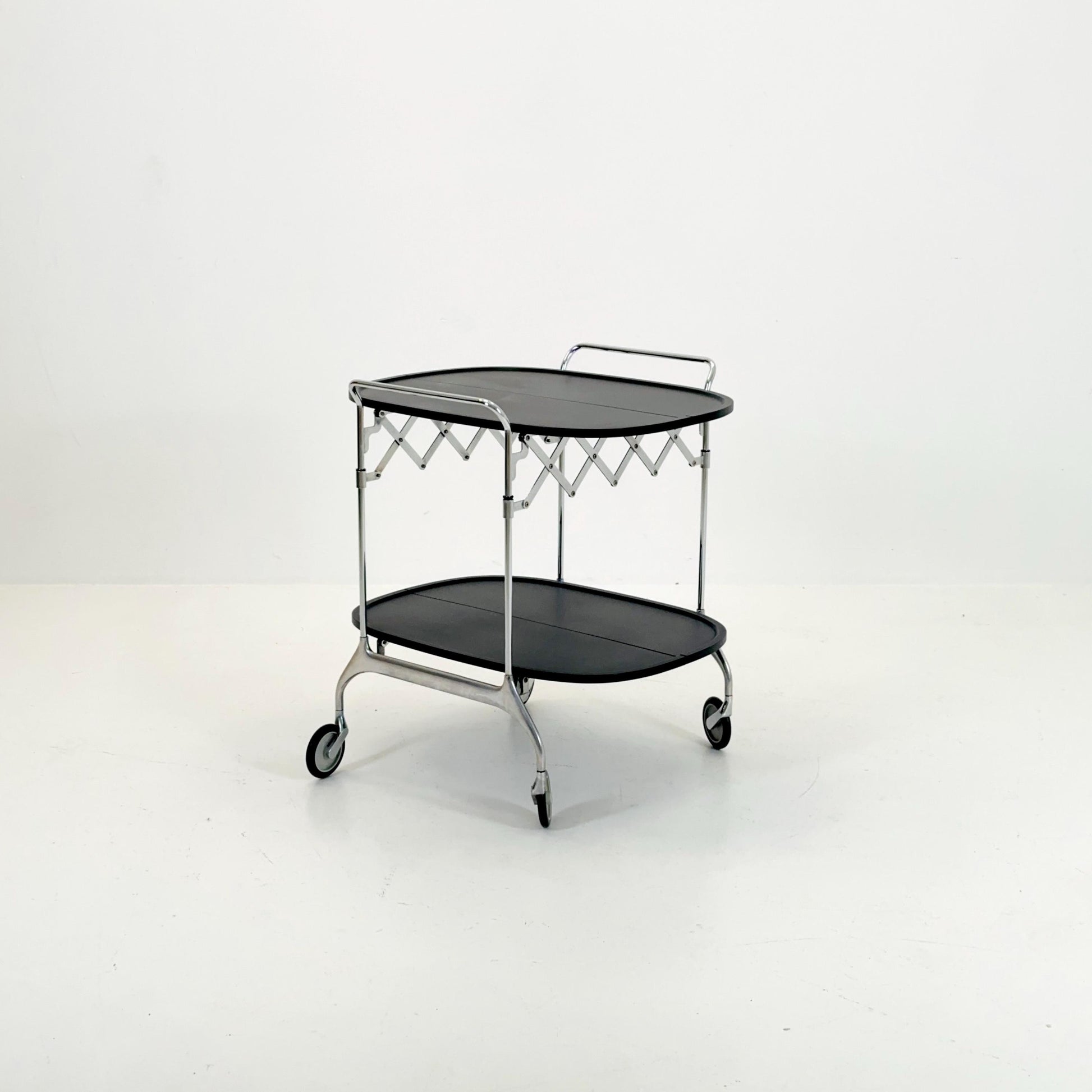 Black Gastone Dolly Trolley bar cart by Antonio Citterio and Oliver Low for Kartell Italy