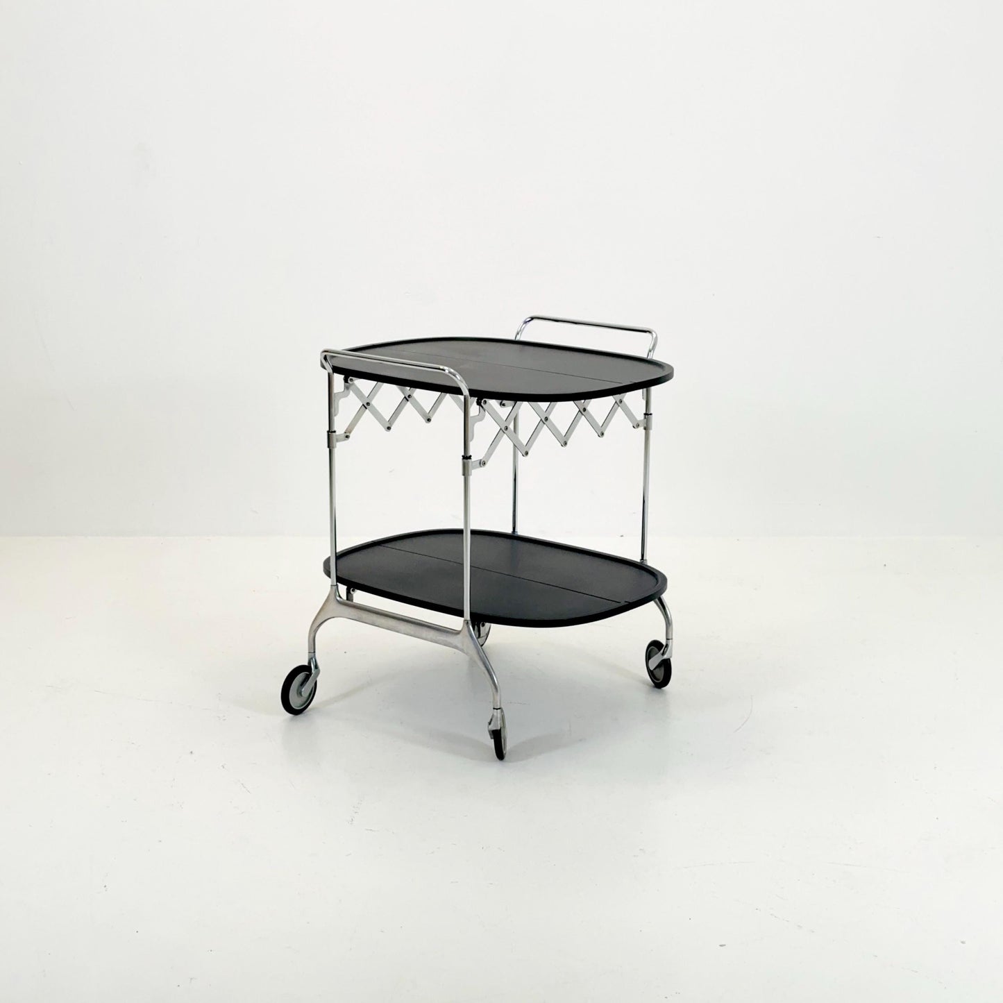Black Gastone Dolly Trolley bar cart by Antonio Citterio and Oliver Low for Kartell Italy
