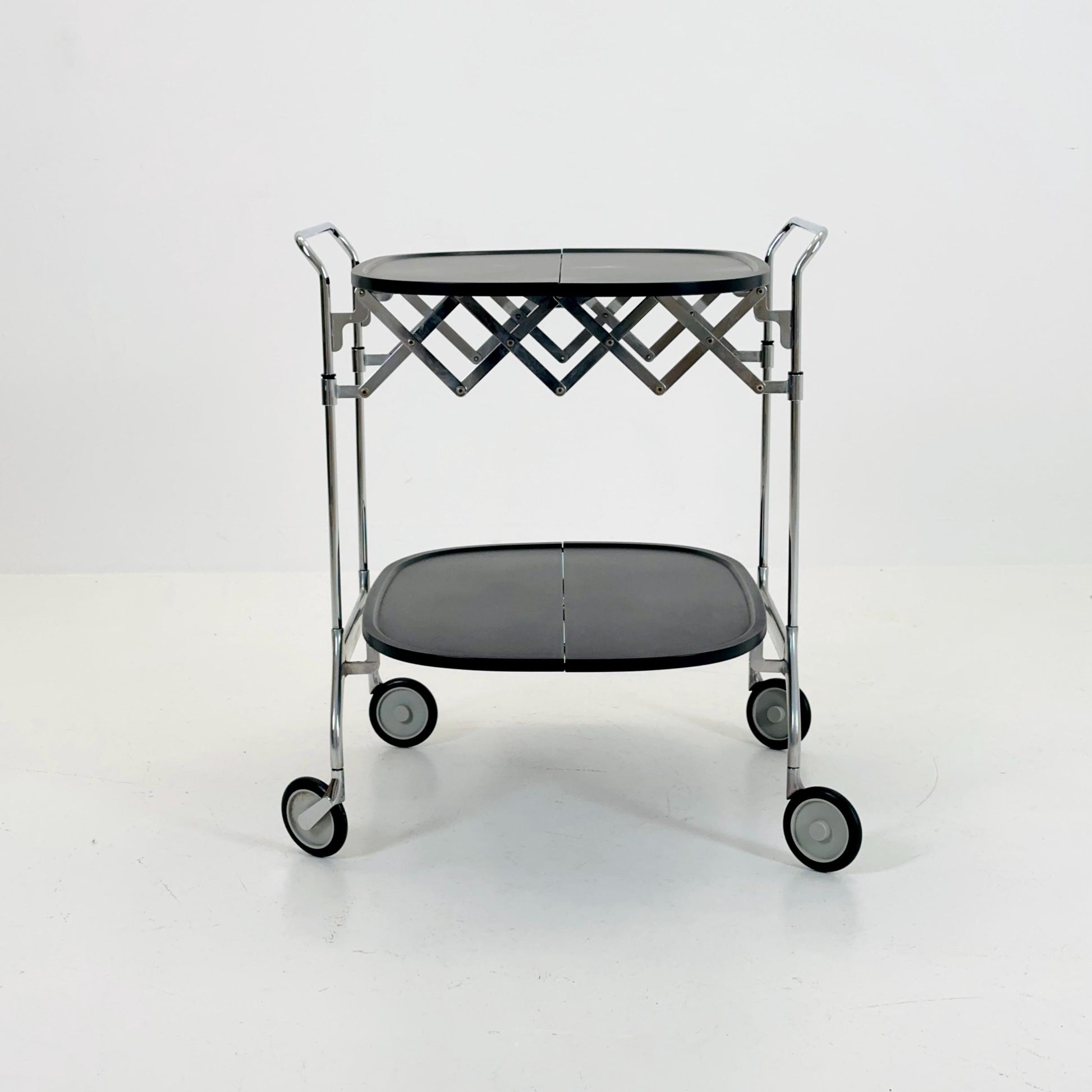 Black Gastone Dolly Trolley bar cart by Antonio Citterio and Oliver Low for Kartell Italy