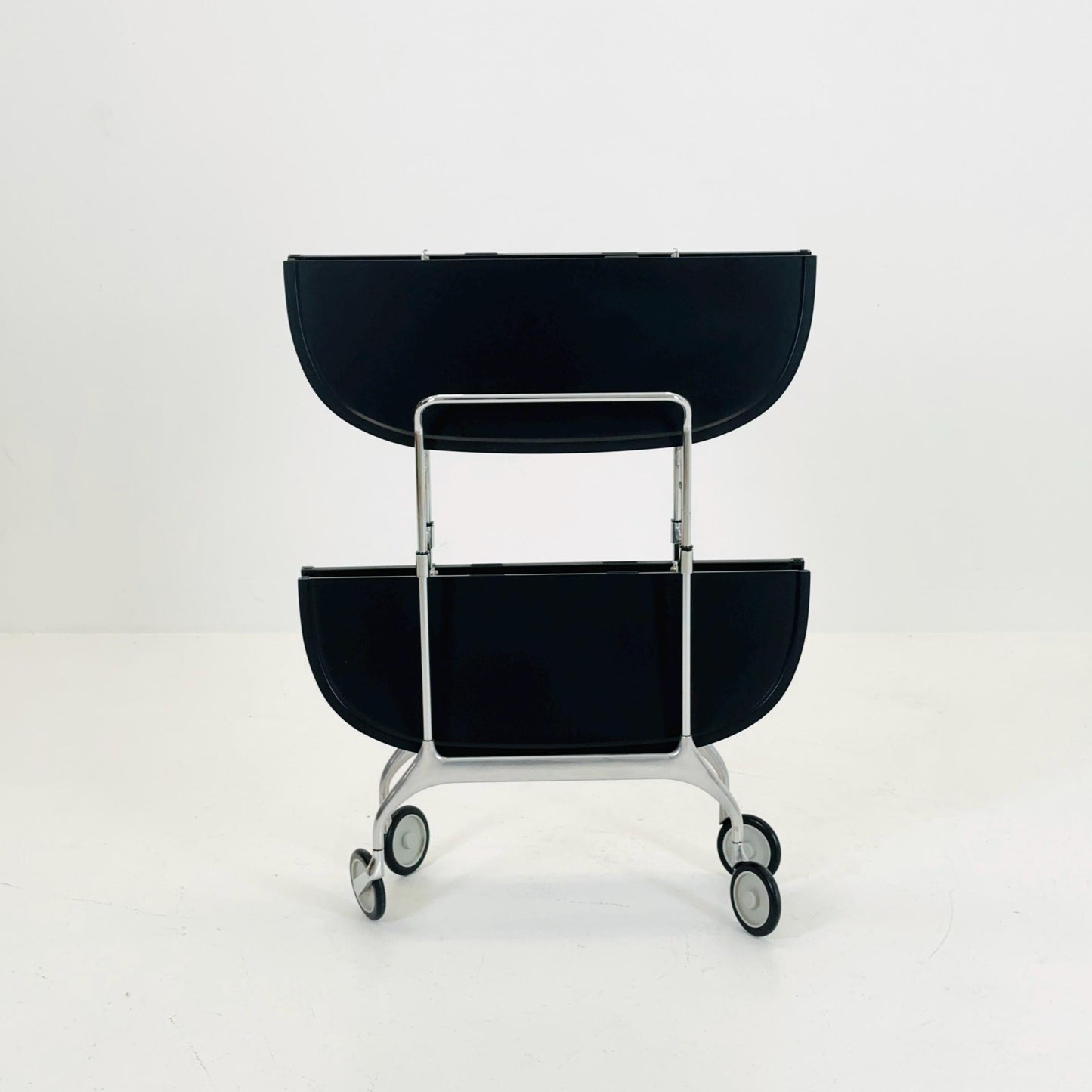 Black Gastone Dolly Trolley bar cart by Antonio Citterio and Oliver Low for Kartell Italy