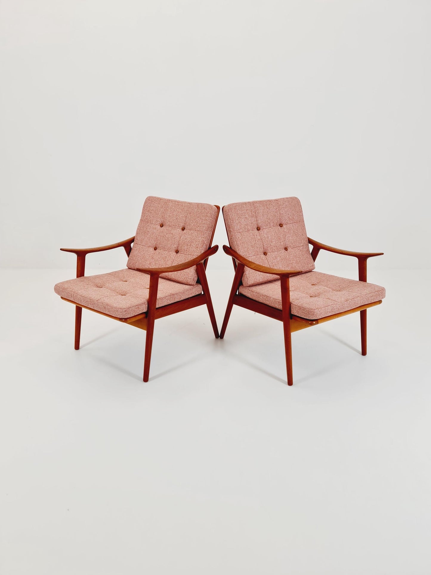 Mid-century Rare Scandinavian solid teak lounge chair By Fredrik Kayser for Vante , 1950s