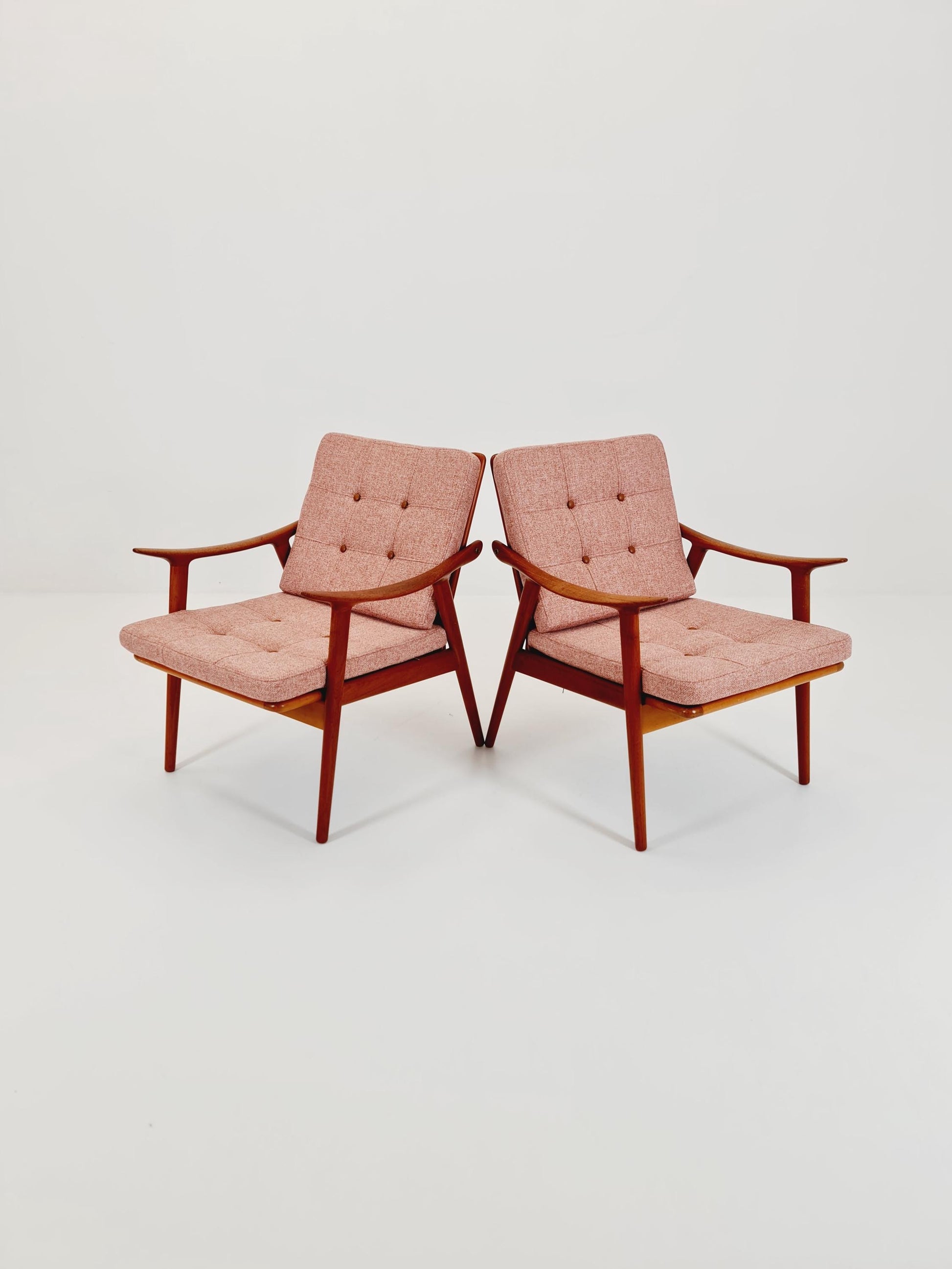 Mid-century Rare Scandinavian solid teak lounge chair By Fredrik Kayser for Vante , 1950s